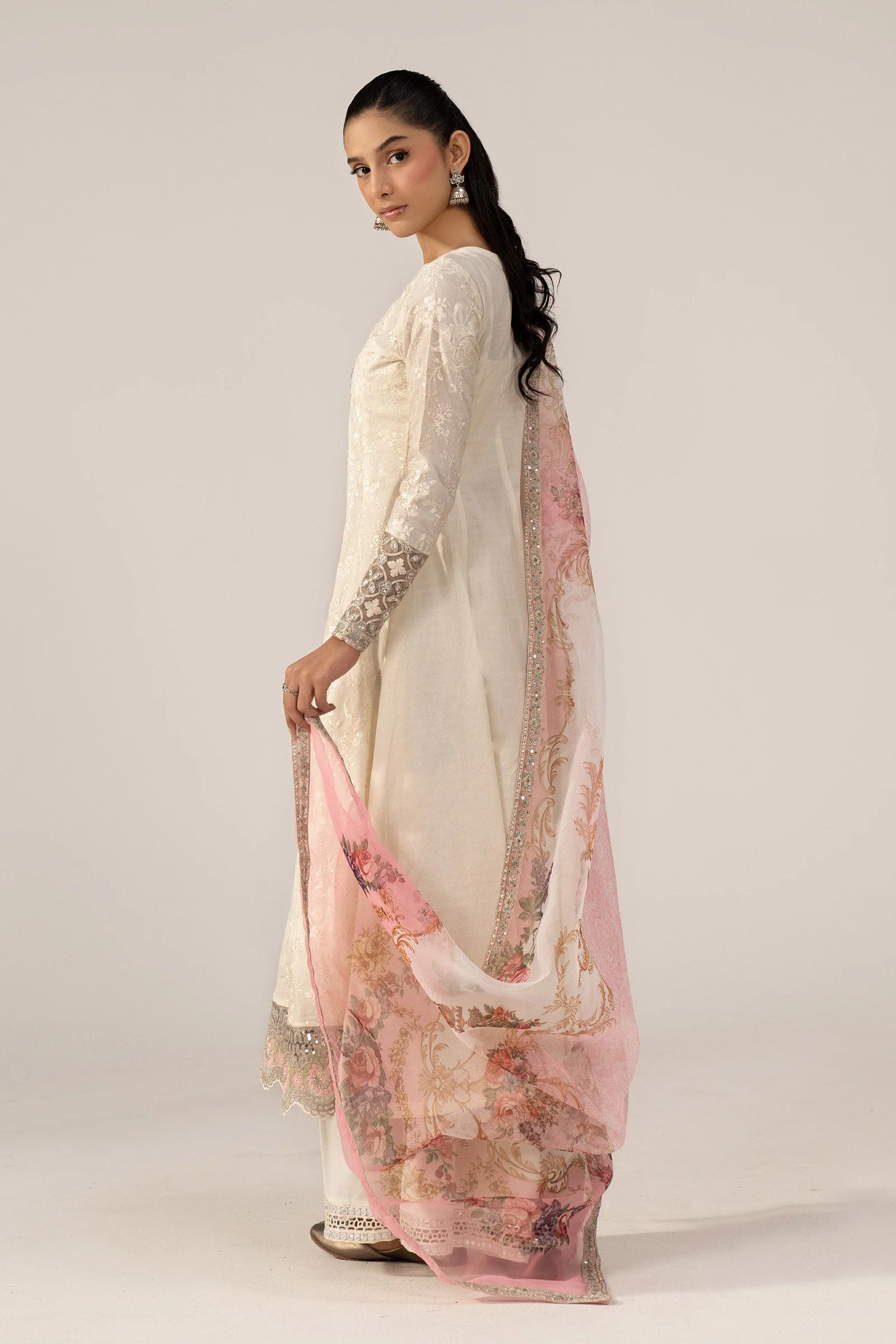 3 Piece Embroidered Dobby Lawn Suit - Image 7