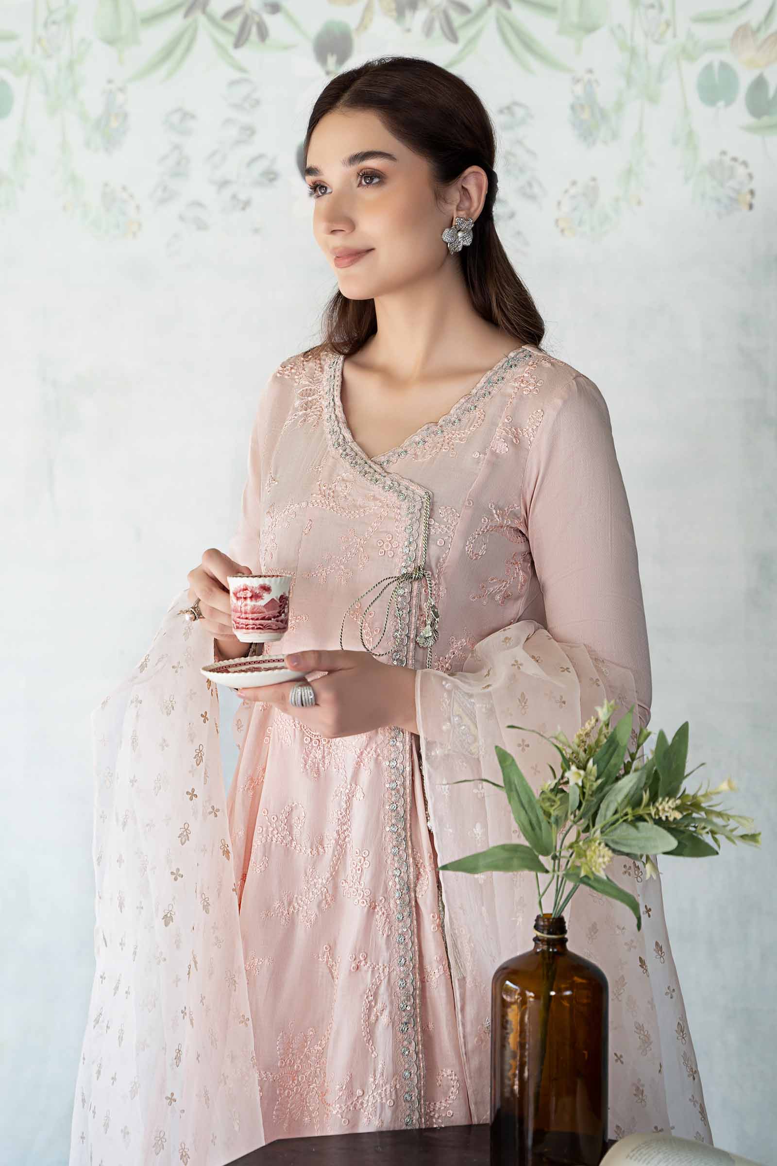 3 Piece Embroidered Net Suit - Image 2