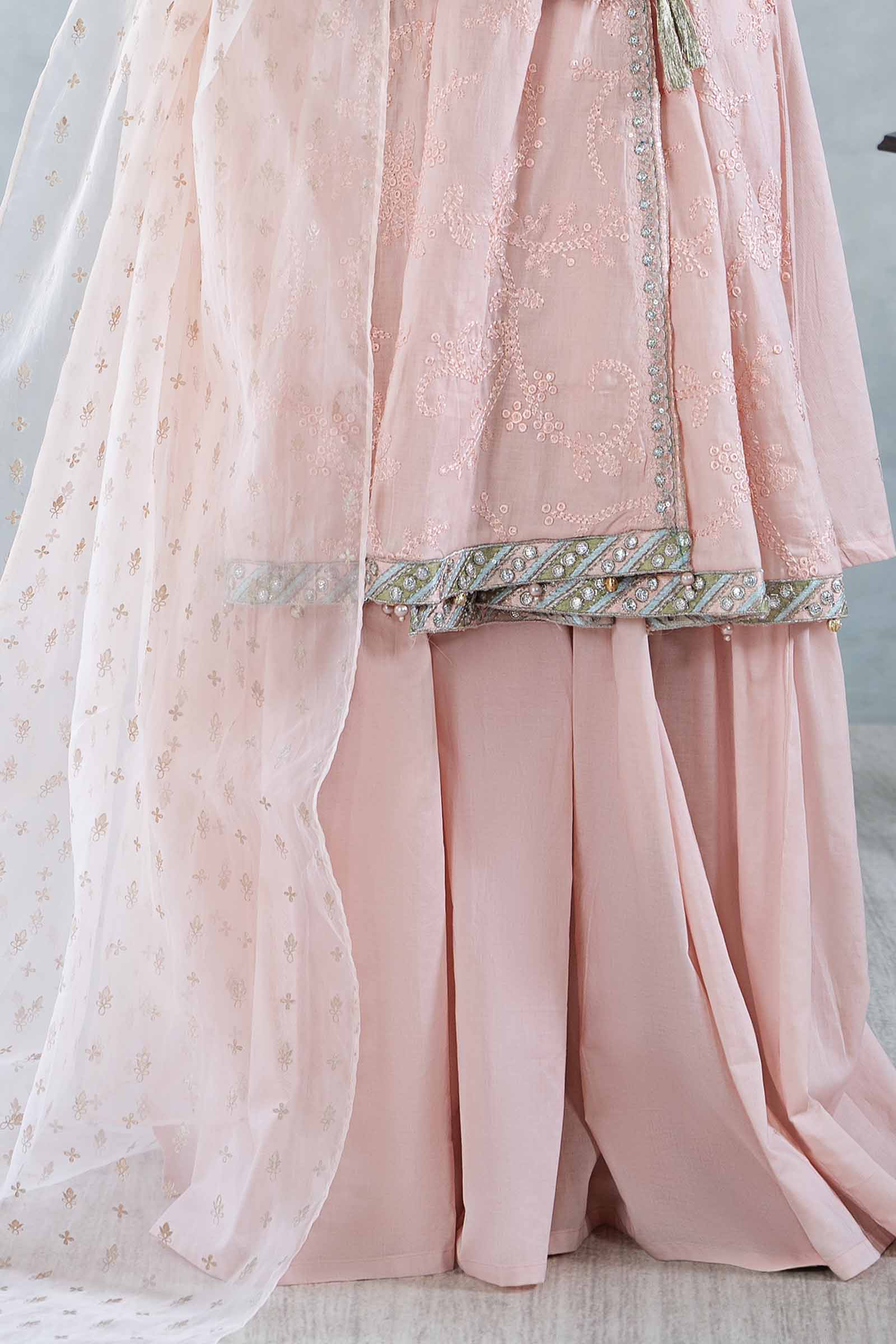 3 Piece Embroidered Net Suit - Image 5