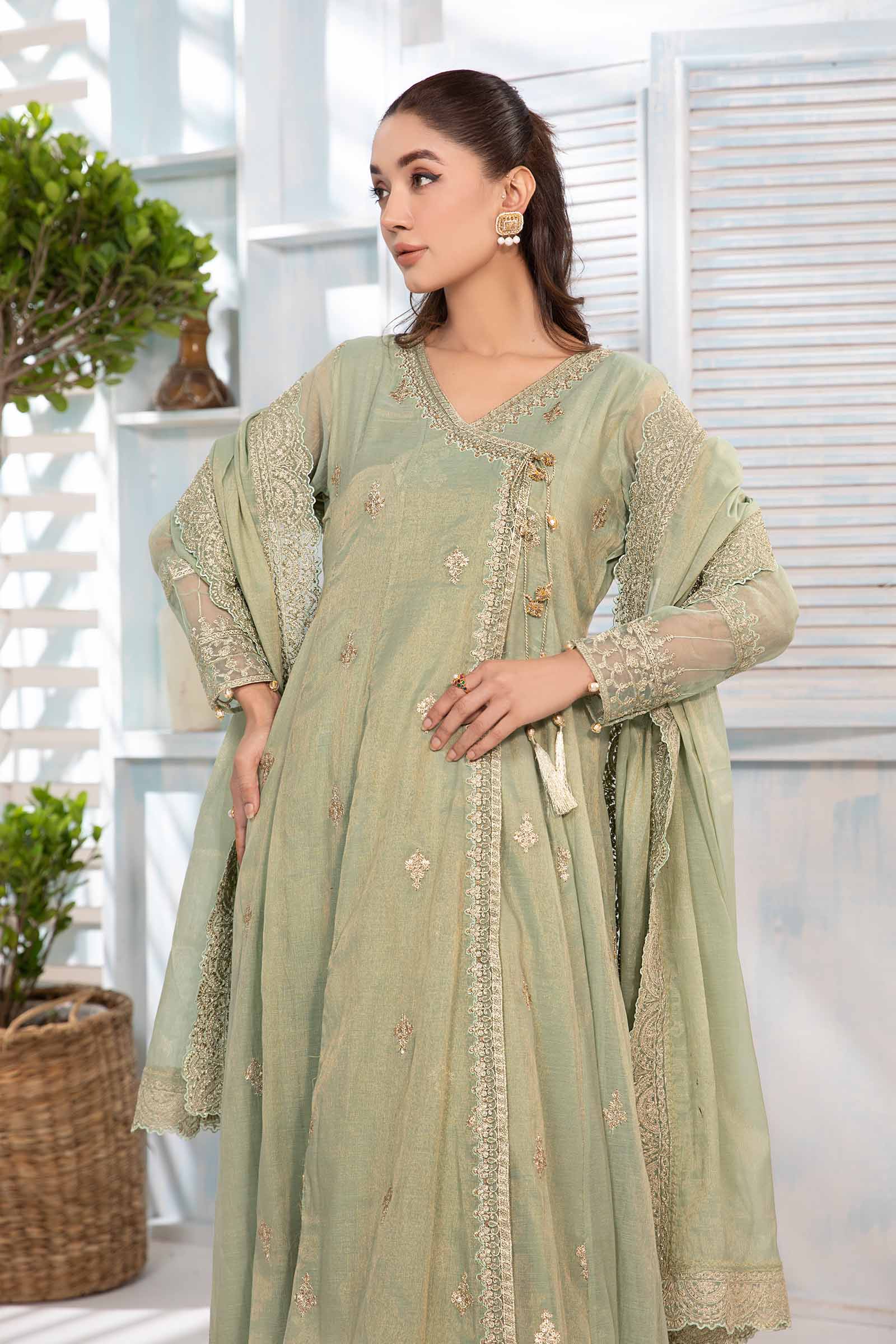 3 Piece Embroidered Cotton Masoori Suit - Image 2