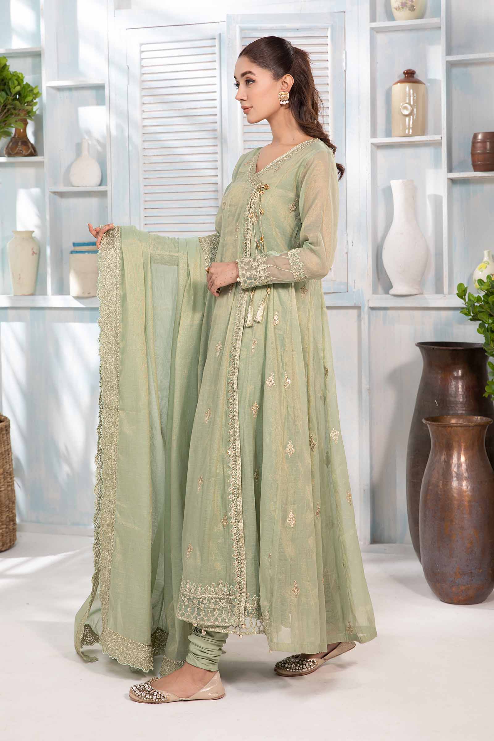 3 Piece Embroidered Cotton Masoori Suit - Image 5