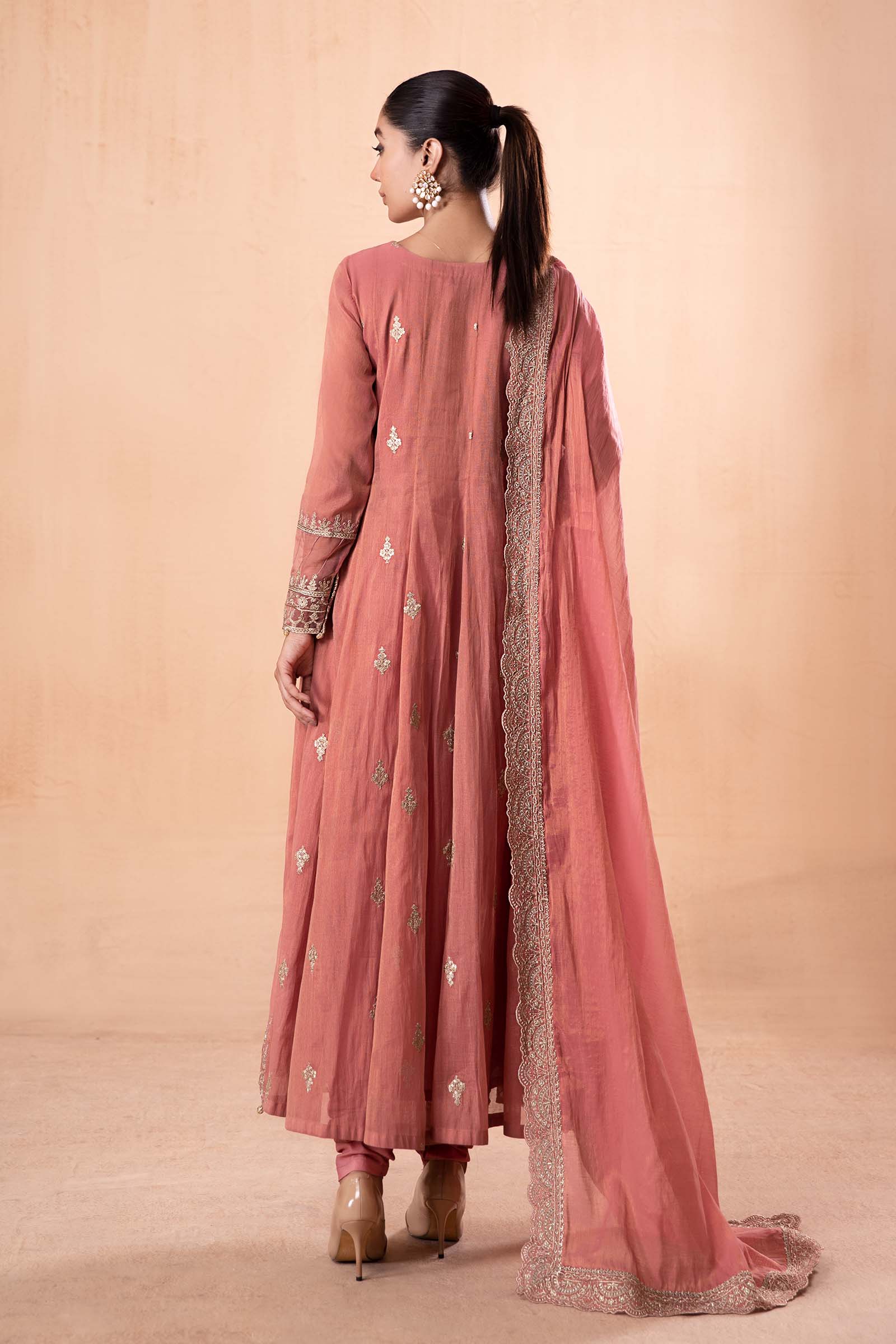 3 Piece Embroidered Cotton Masoori Suit - Image 5