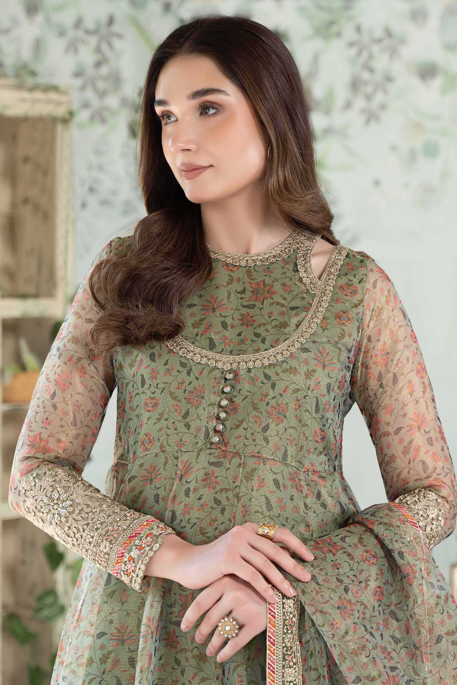 3 Piece Printed Cotton Net Suit - Image 3