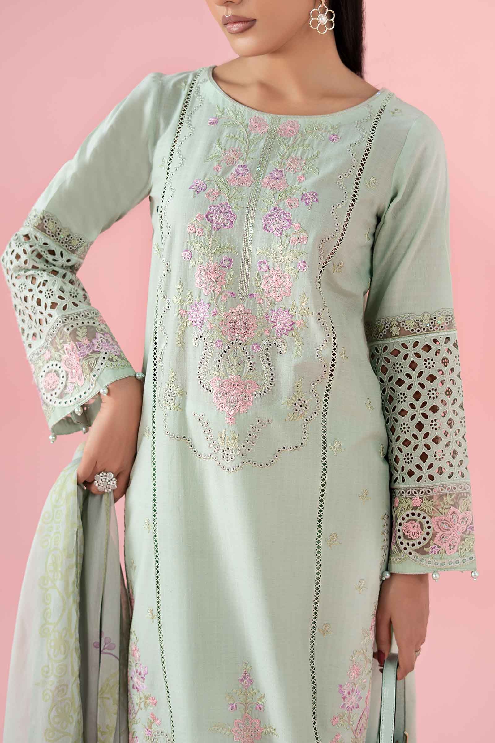 3 Piece Embroidered Dobby Suit - Image 4