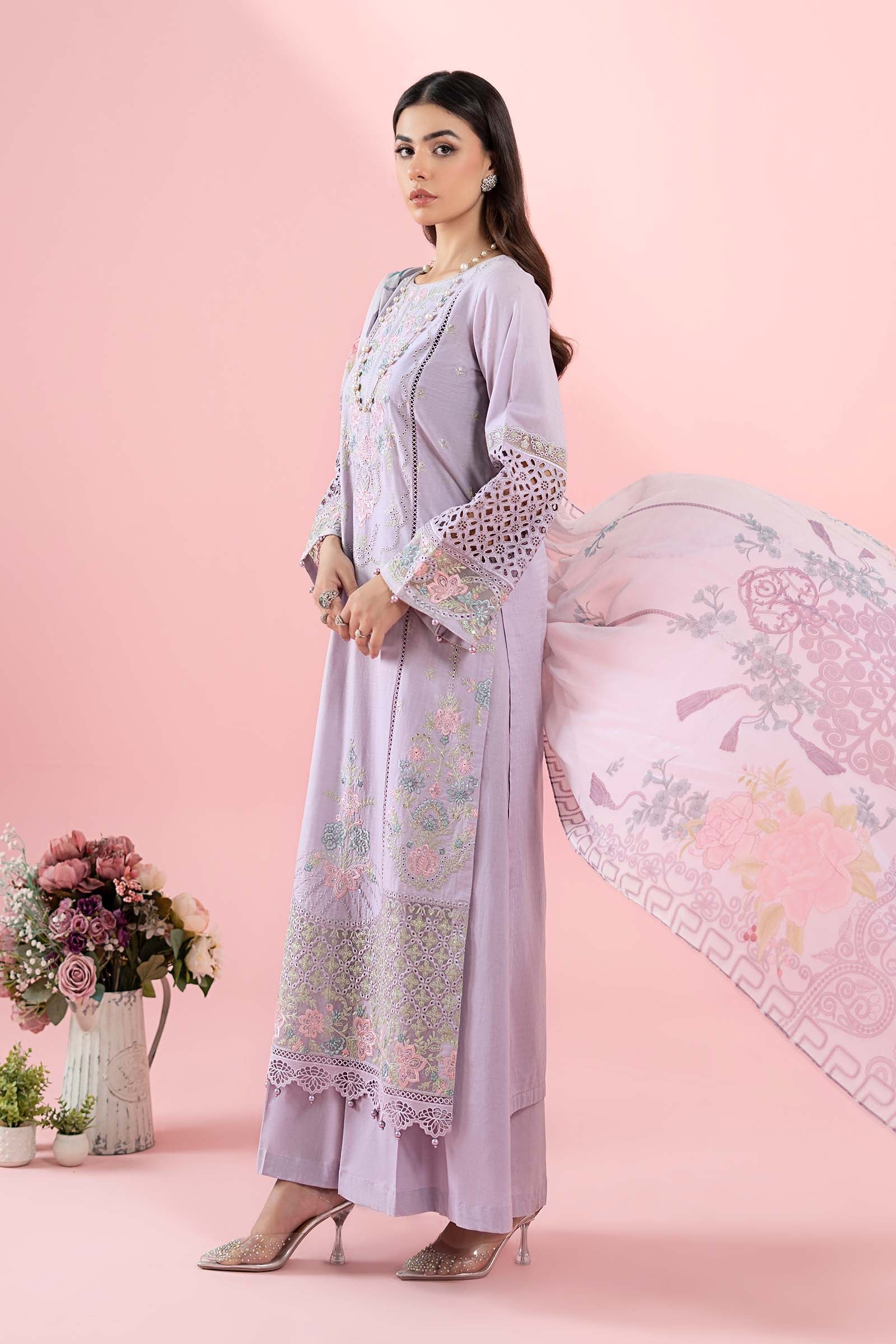 3 Piece Embroidered Dobby Suit - Image 7