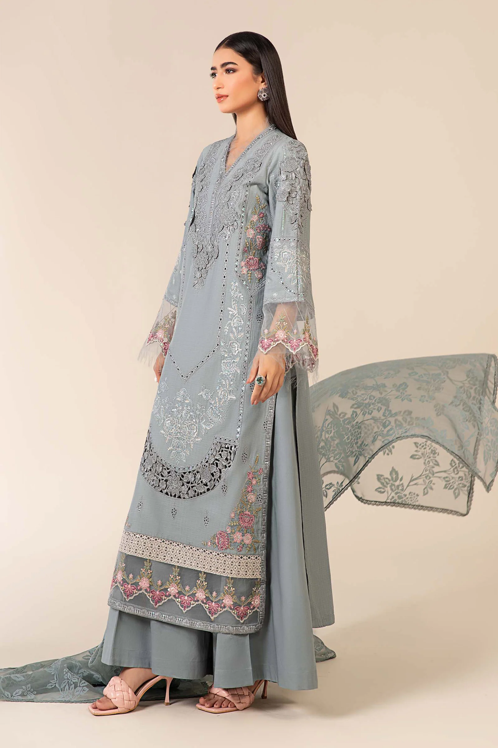 3 Piece Embroidered Dobby Suit - Image 6