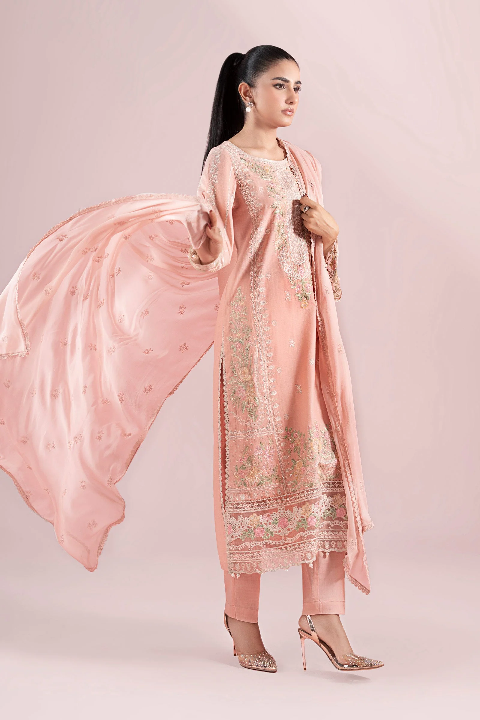 3 Piece Embroidered Dobby Suit - Image 6