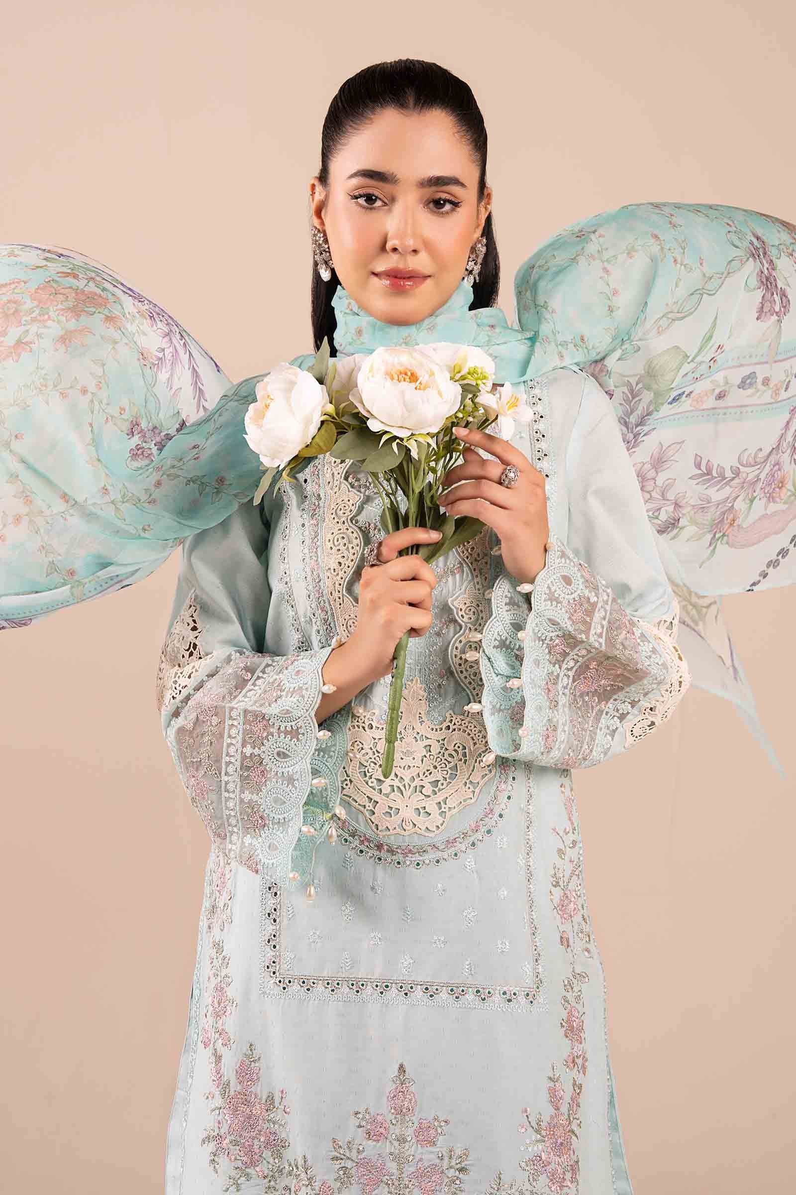 3 Piece Embroidered Dobby Suit - Image 2