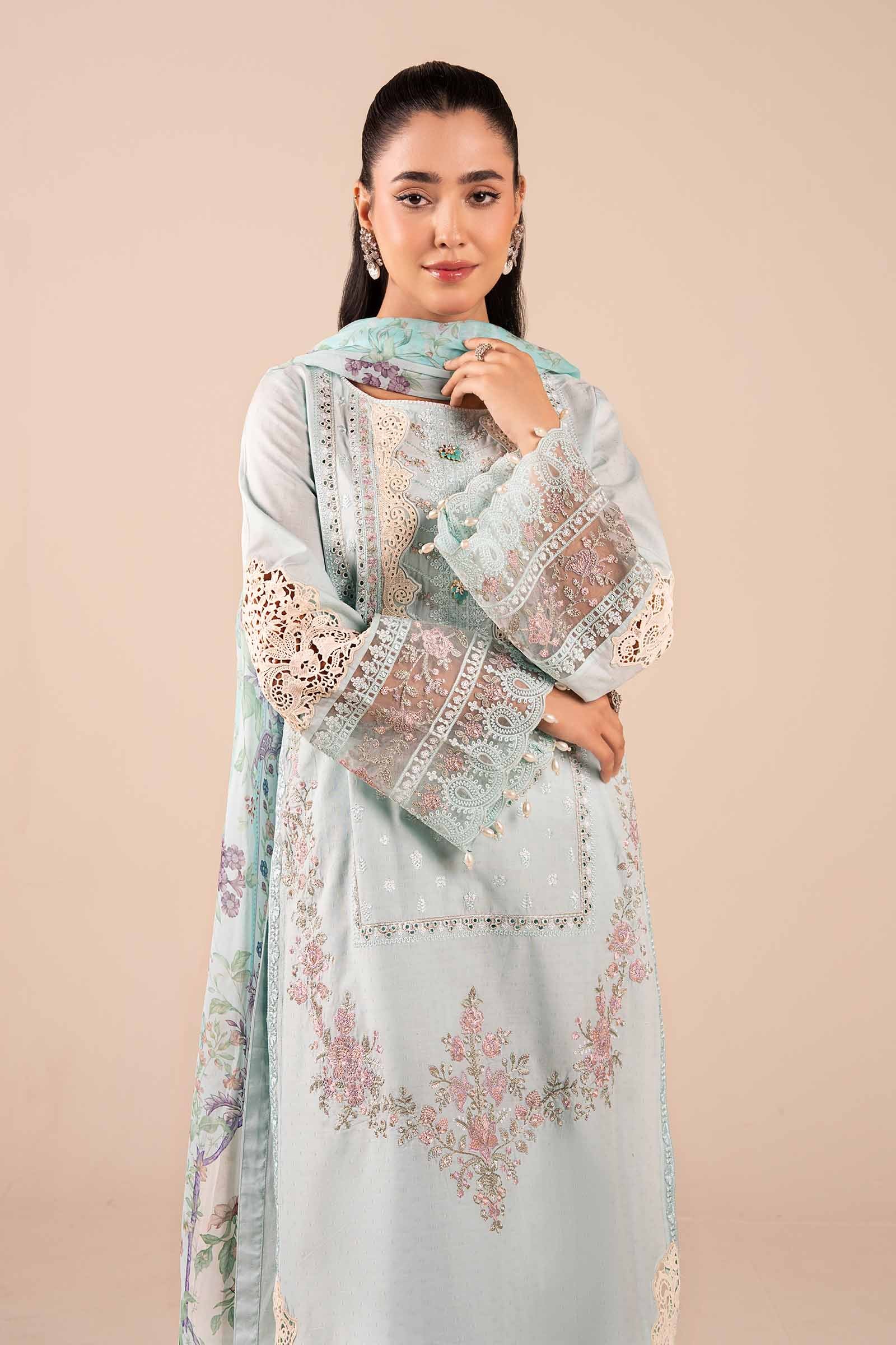 3 Piece Embroidered Dobby Suit - Image 3