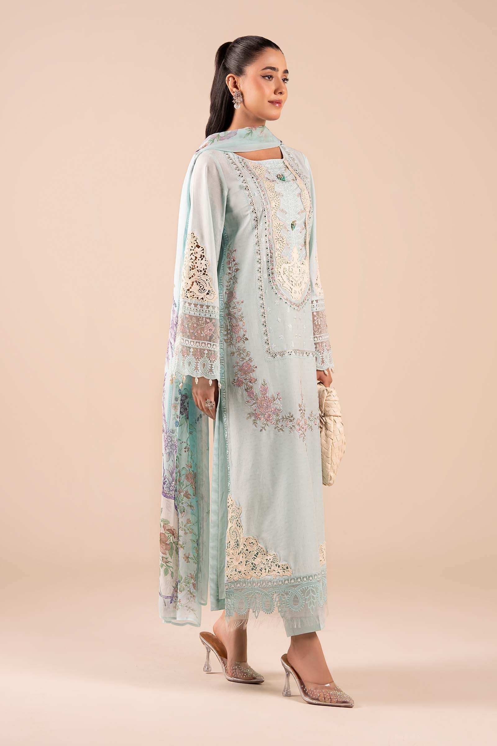 3 Piece Embroidered Dobby Suit - Image 7