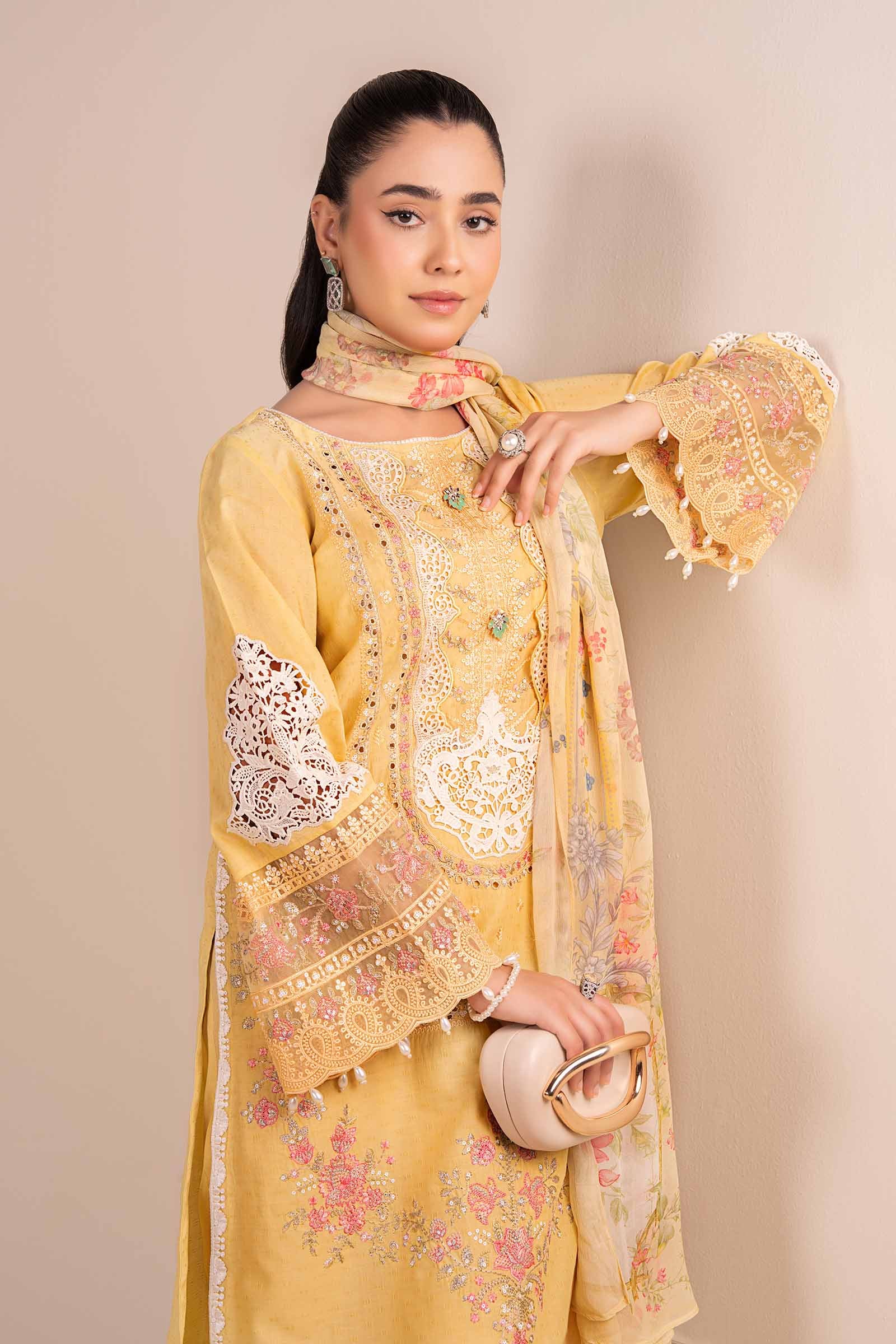 3 Piece Embroidered Dobby Suit - Image 2