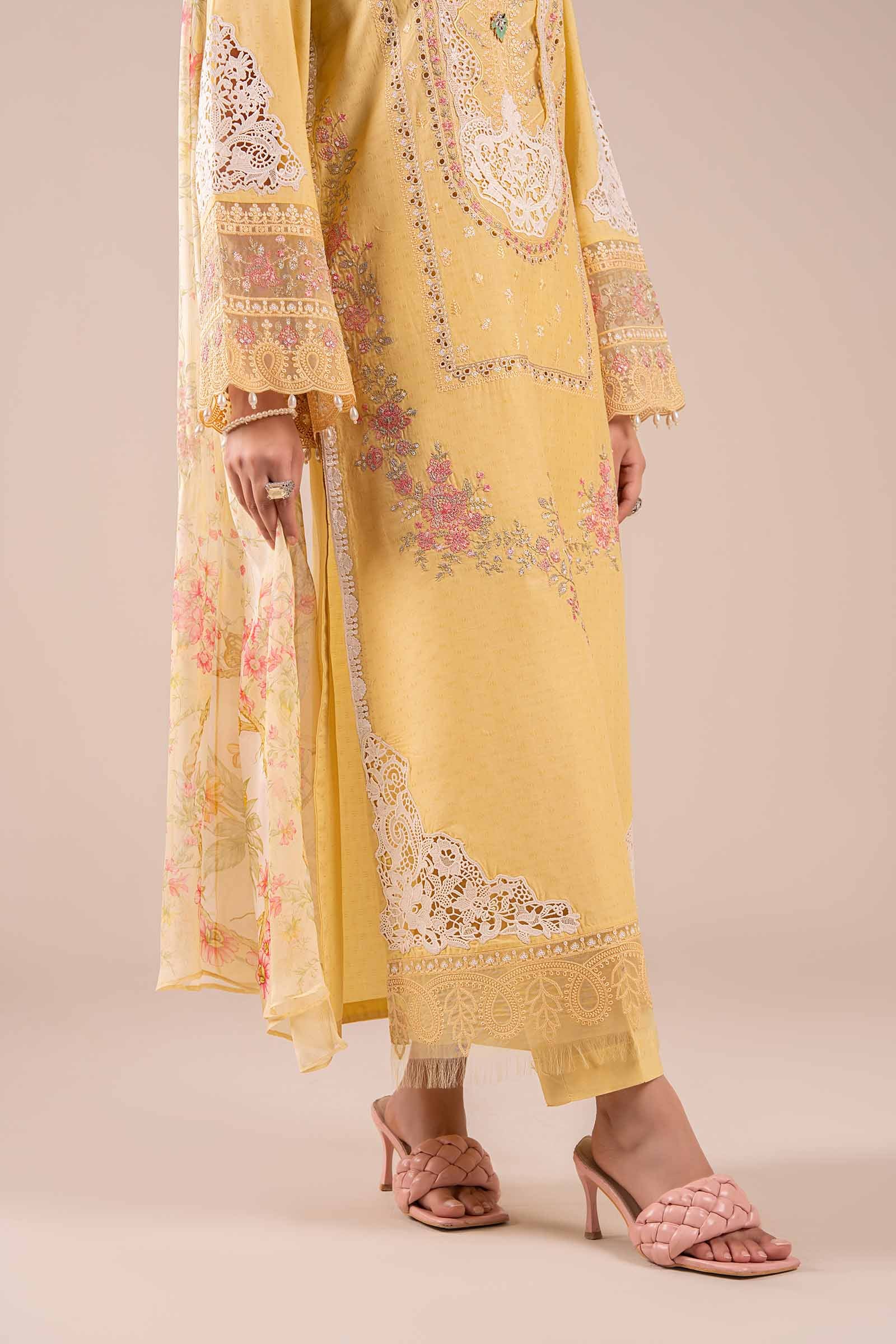 3 Piece Embroidered Dobby Suit - Image 4