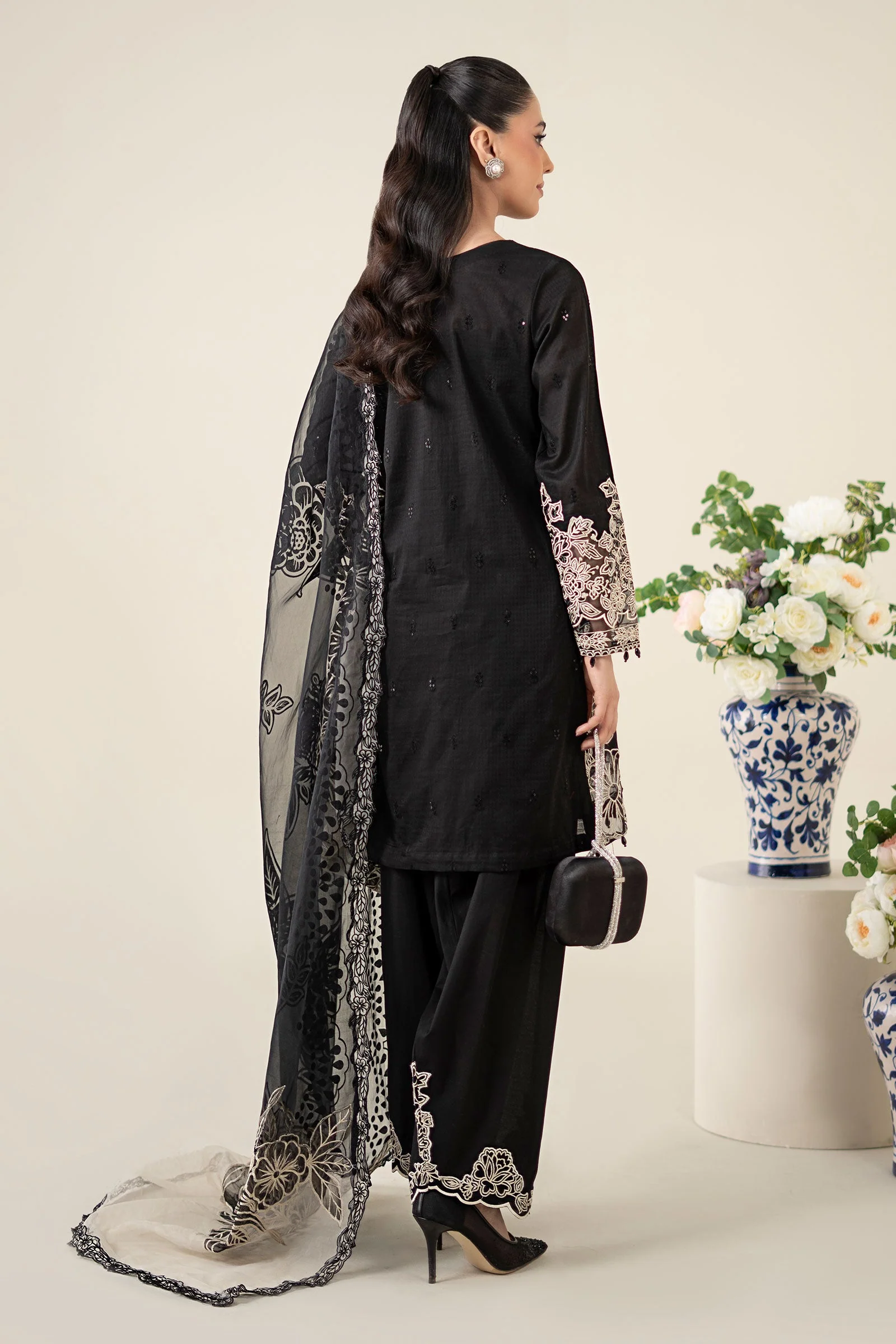3 Piece Embroidered Dobby Suit - Image 12