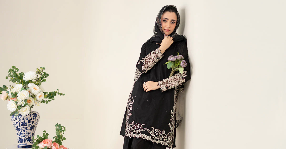 3 Piece Embroidered Dobby Suit - Image 13