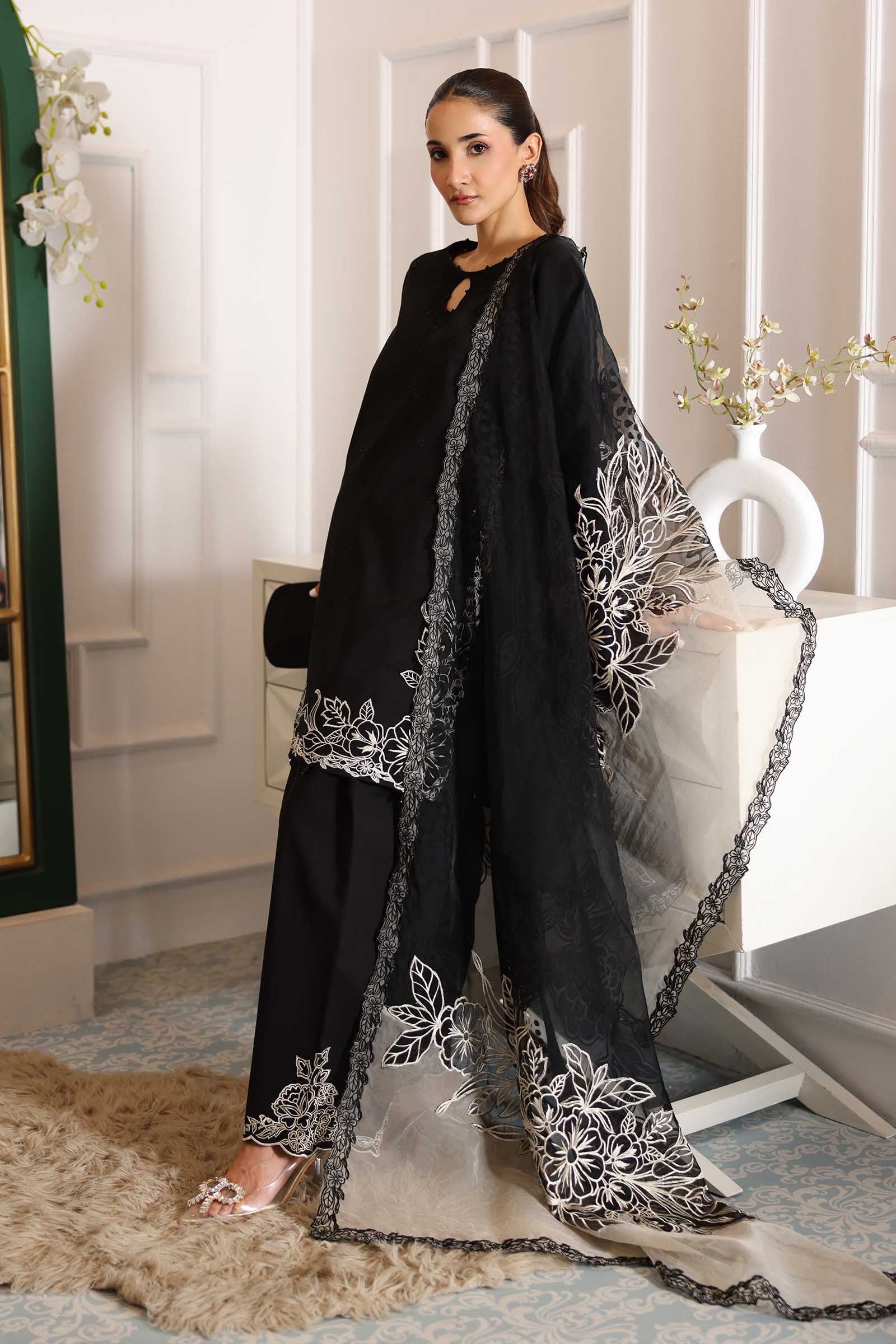 3 Piece Embroidered Dobby Suit - Image 3