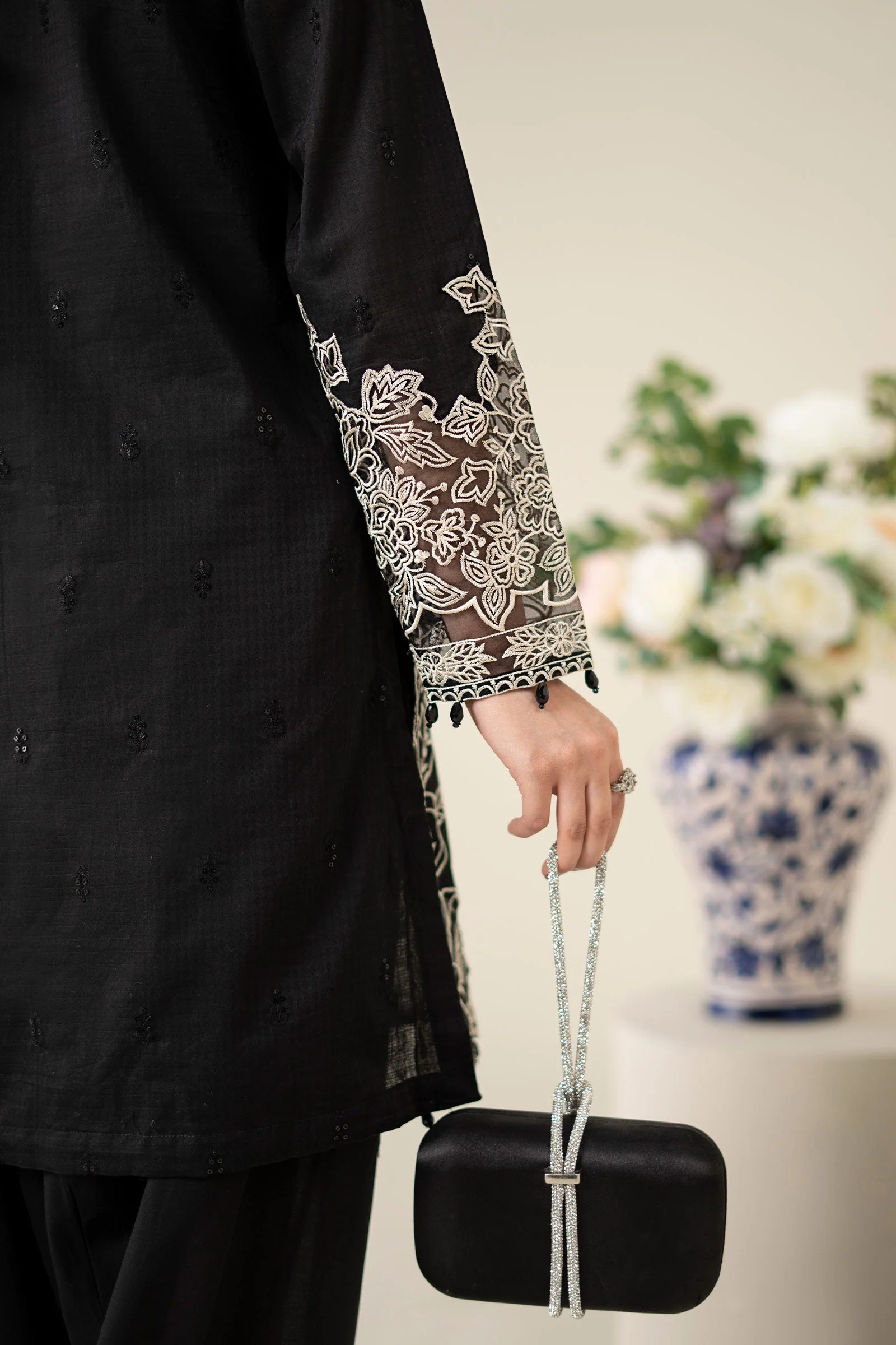 3 Piece Embroidered Dobby Suit - Image 8