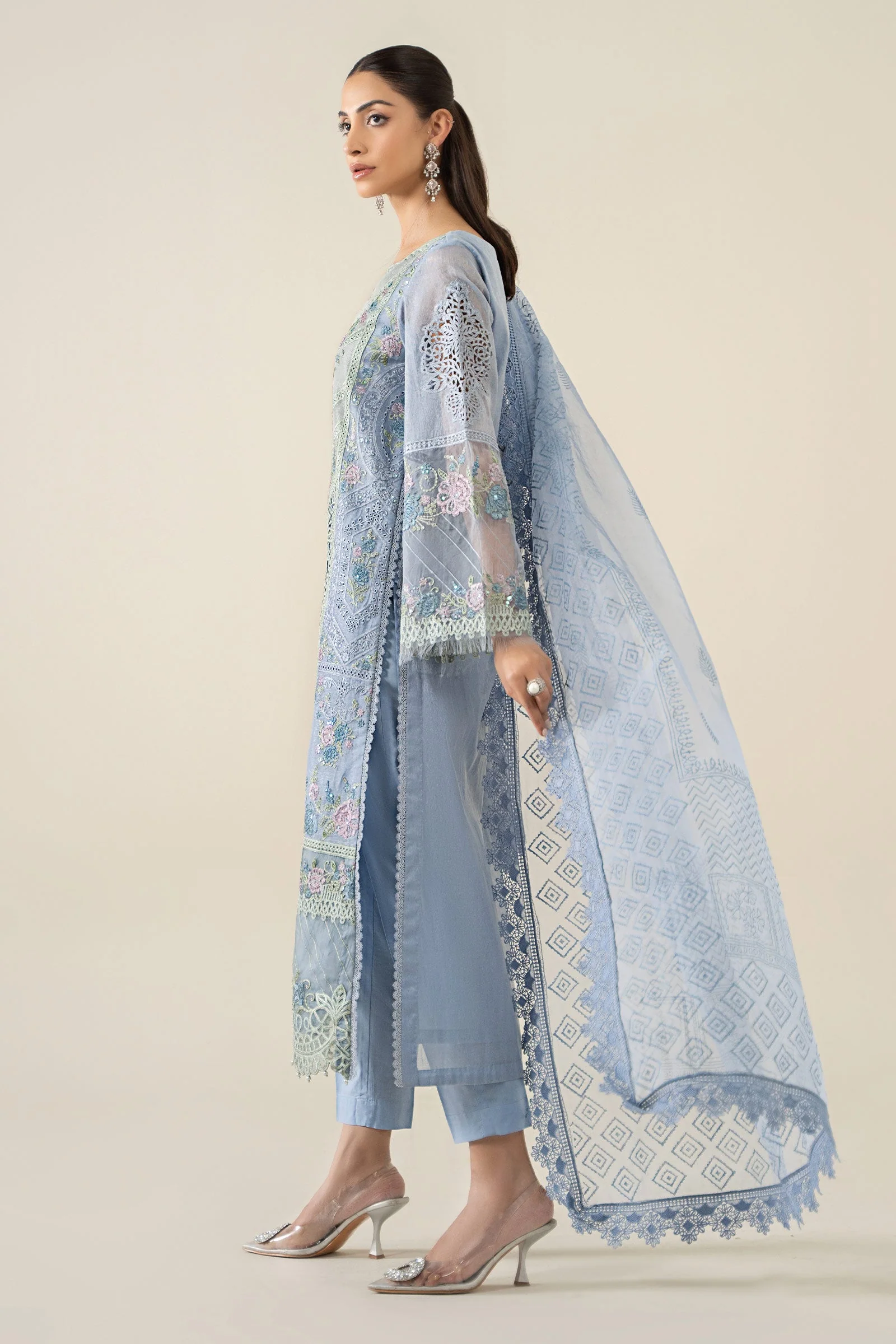 3 Piece Embroidered Masoori Lawn Suit - Image 6