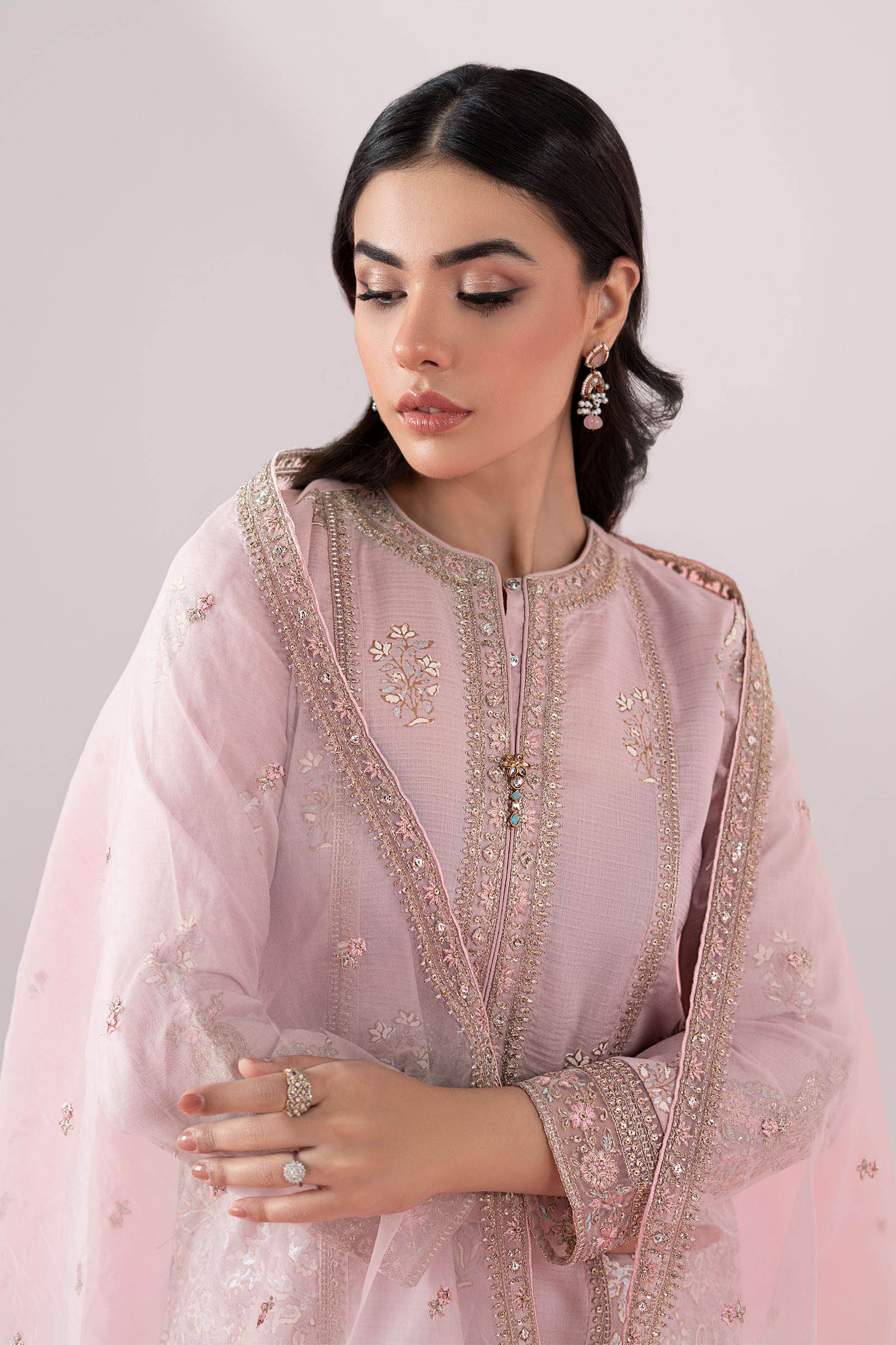 3 Piece Embroidered Dobby Suit - Image 3