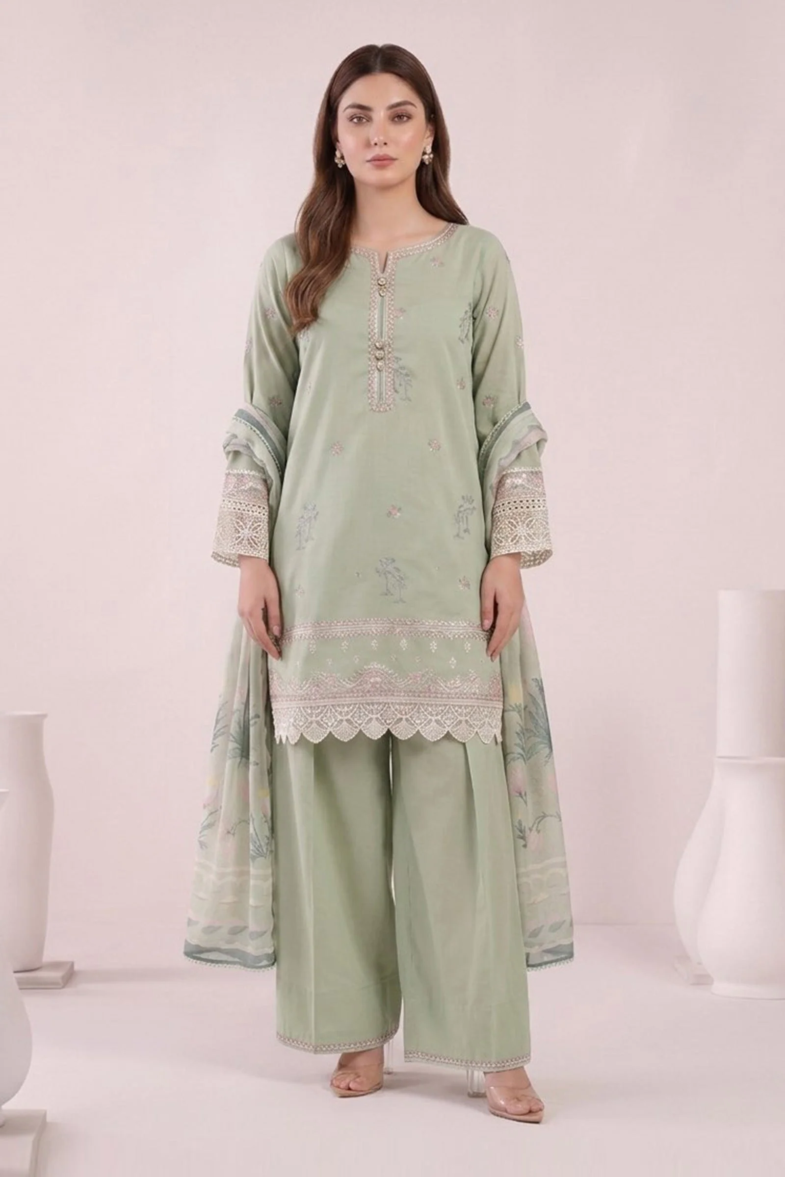 3 Piece Embroidered Lawn Suit