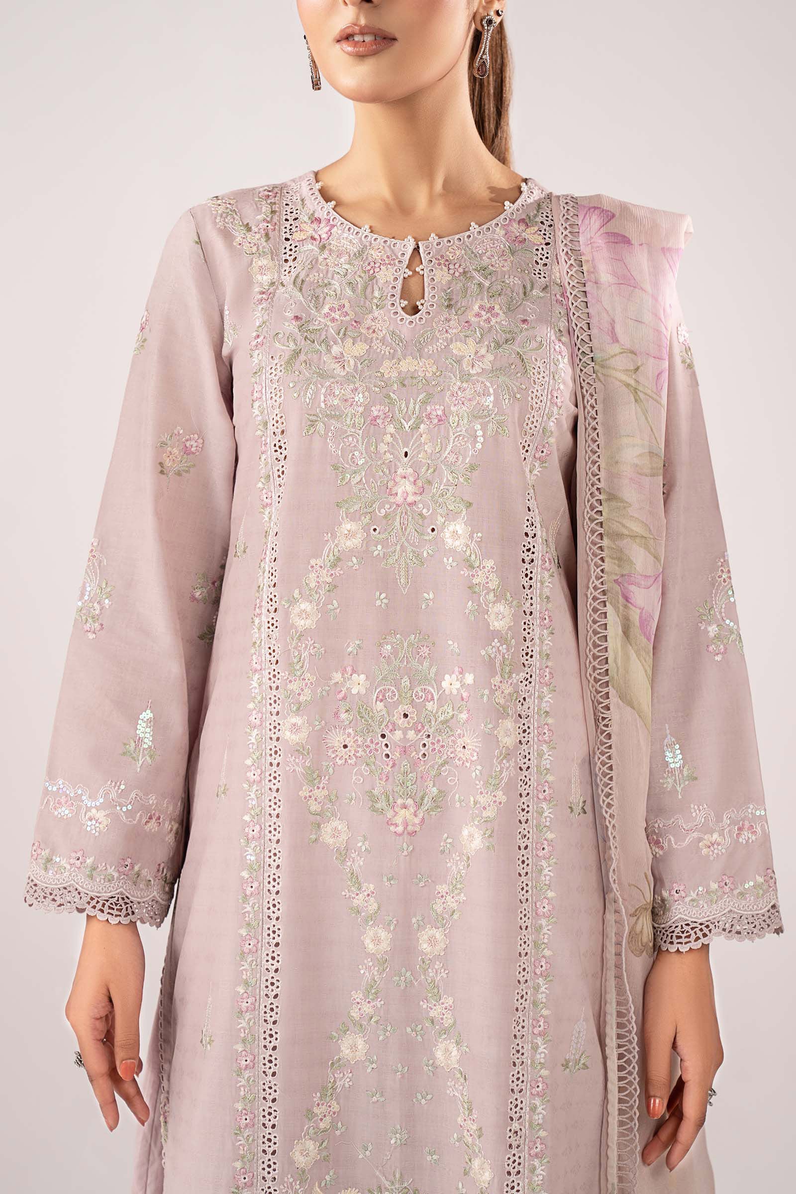 3 Piece Embroidered Dobby Jacquard Suit - Image 4
