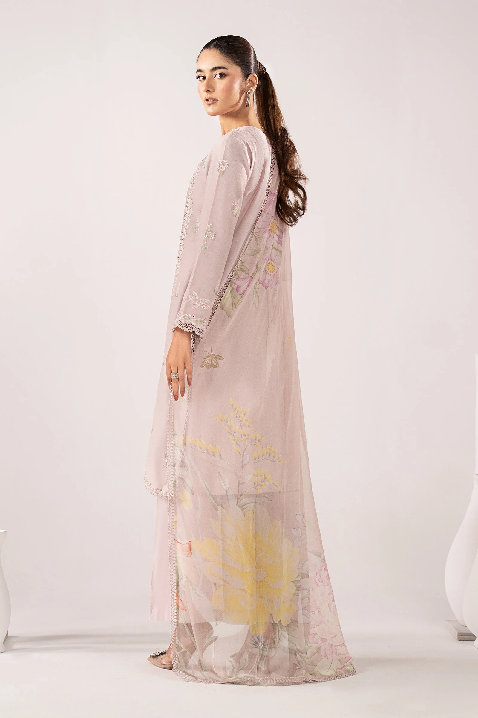 3 Piece Embroidered Dobby Jacquard Suit - Image 7