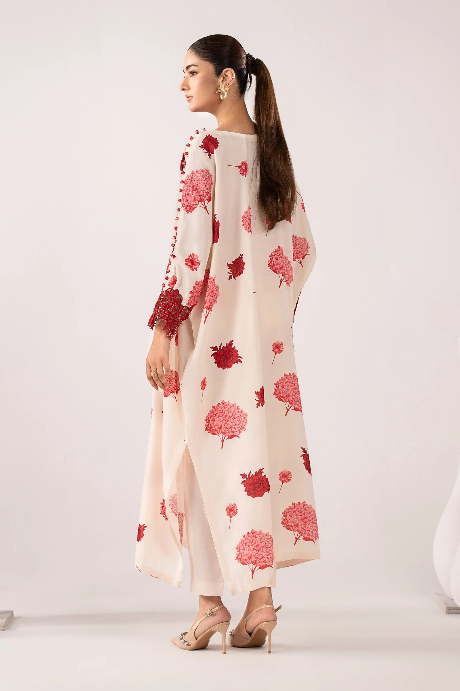 2 Piece Embroidered Raw Silk Suit - Image 8