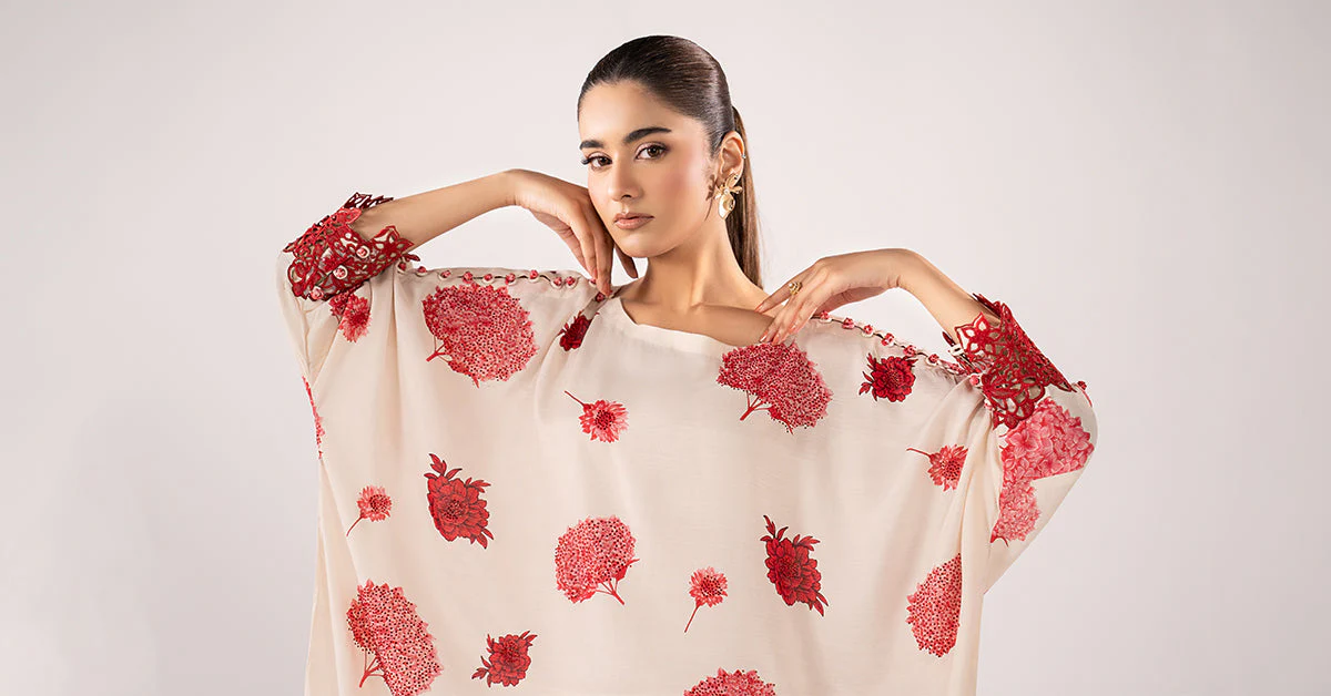 2 Piece Embroidered Raw Silk Suit - Image 9