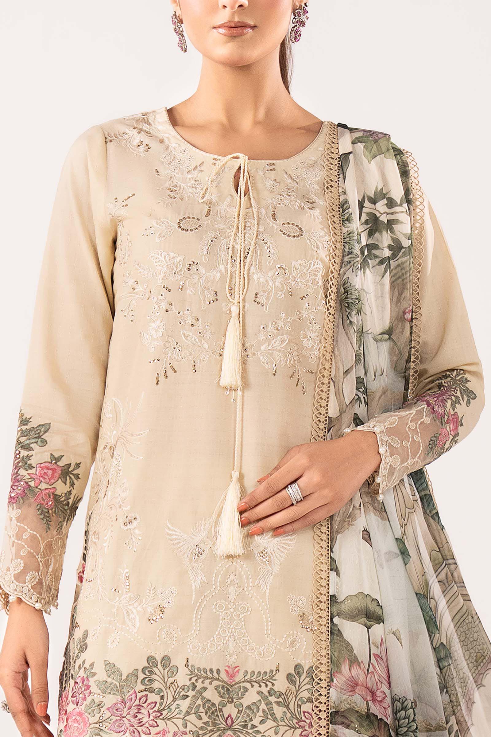3 Piece Embroidered Dobby Lawn Suit - Image 3
