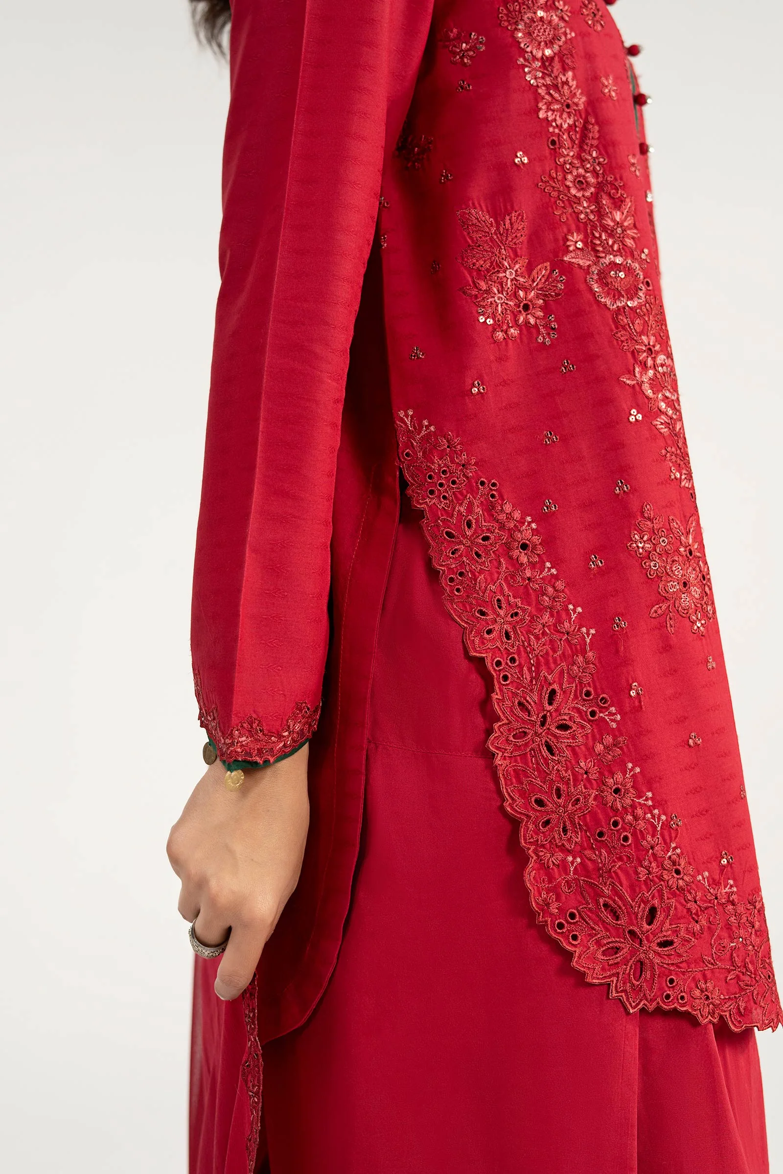 3 Piece Embroidered Dobby Lawn Suit - Image 7