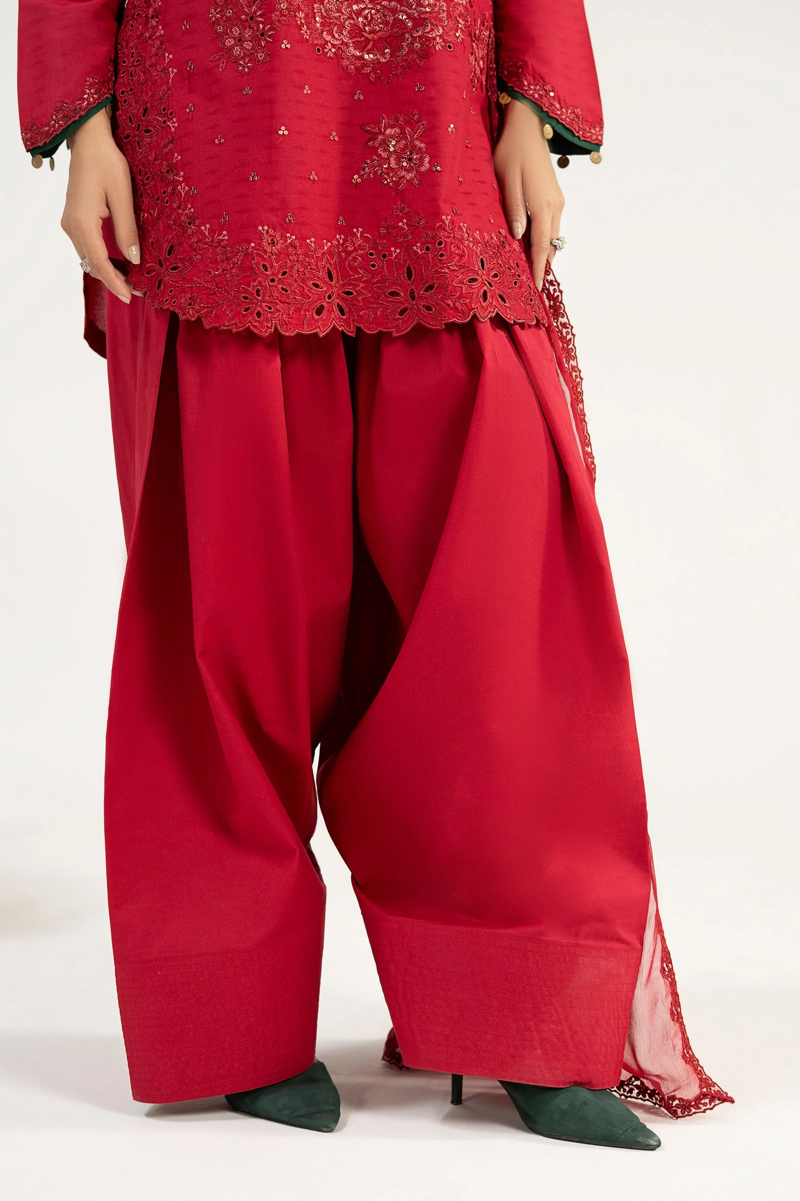 3 Piece Embroidered Dobby Lawn Suit - Image 8