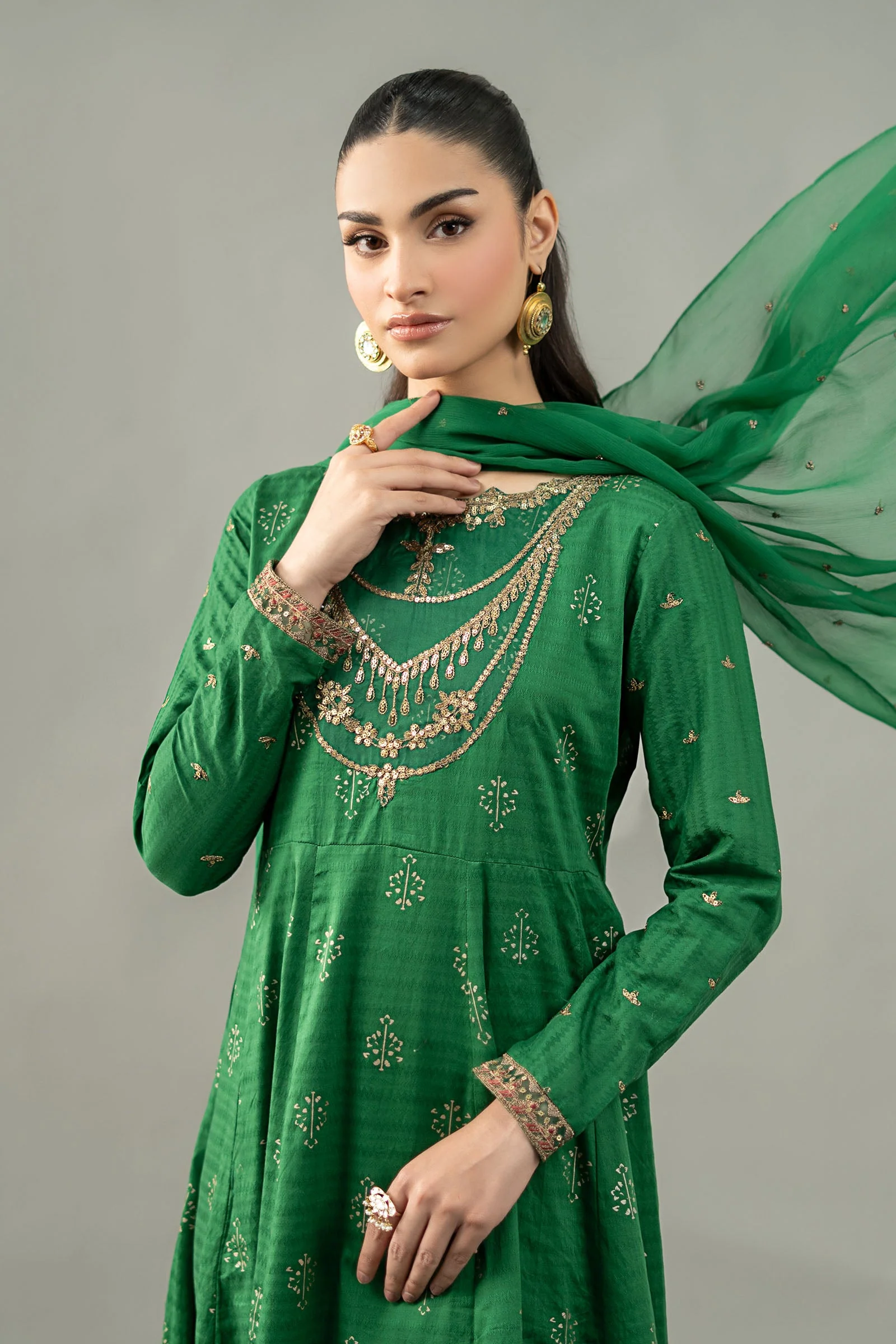 3 Piece Embroidered Suit - Image 2