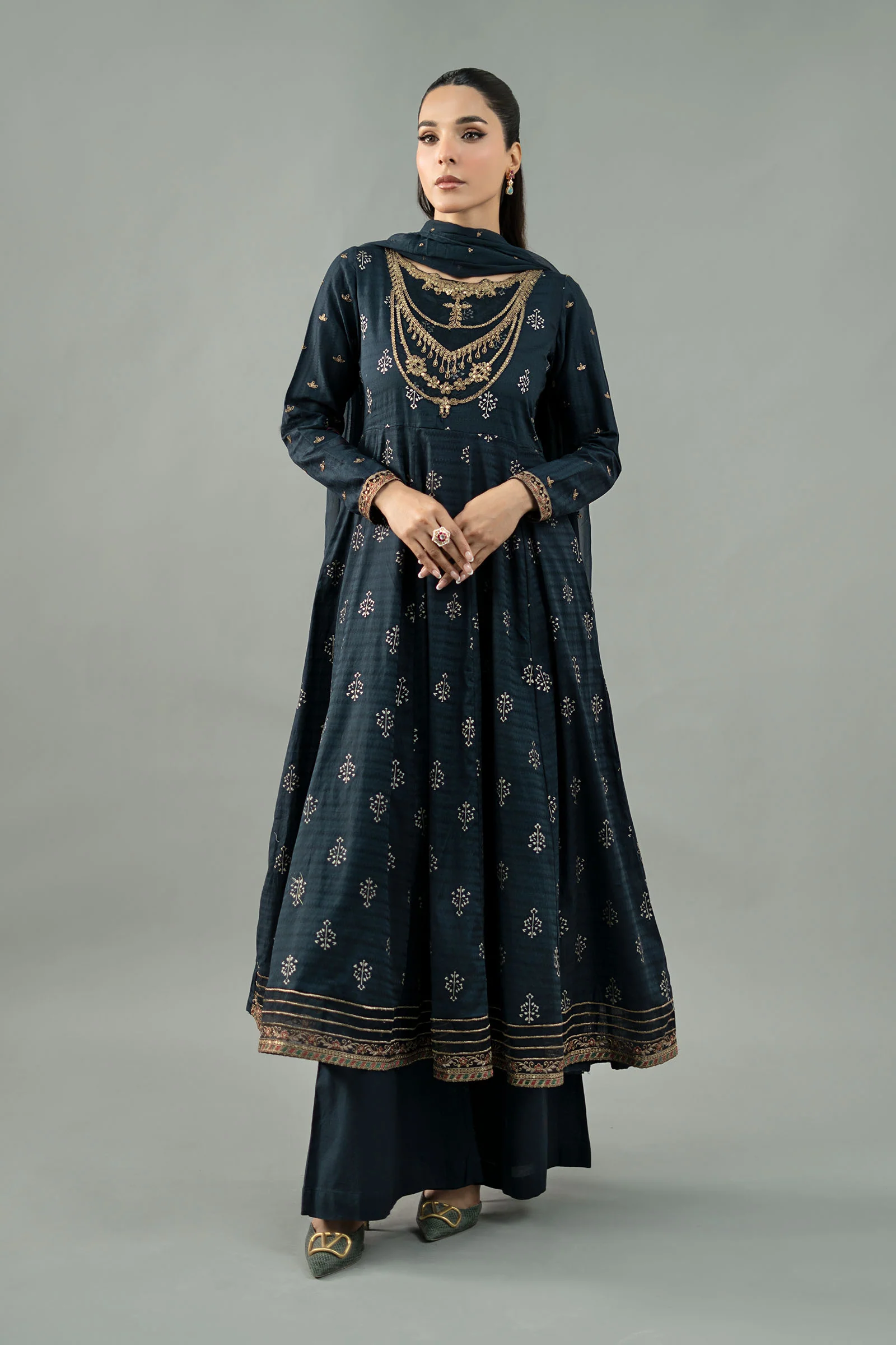 3 Piece Embroidered Suit