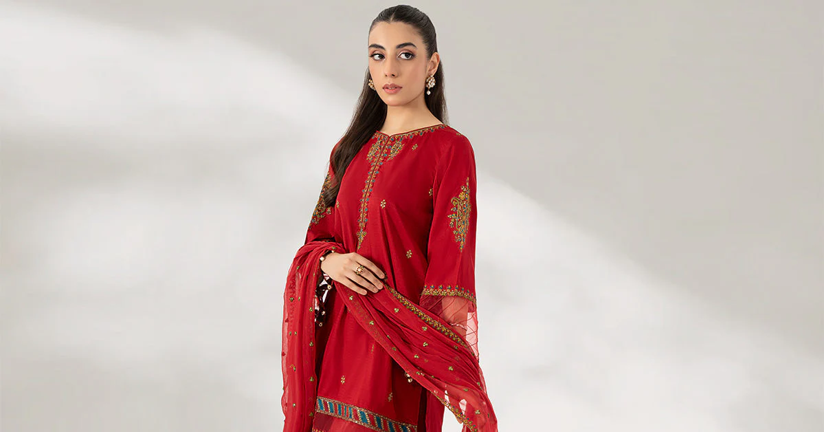 3 Piece Embroidered Lawn Suit - Image 7