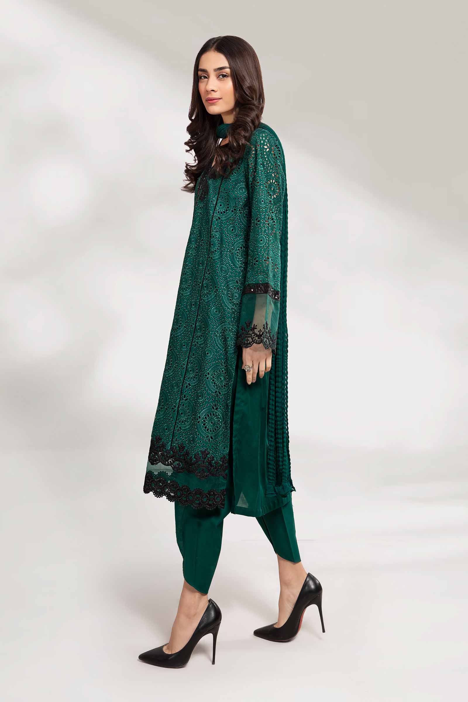3 Piece Embroidered Lawn Suit - Image 4