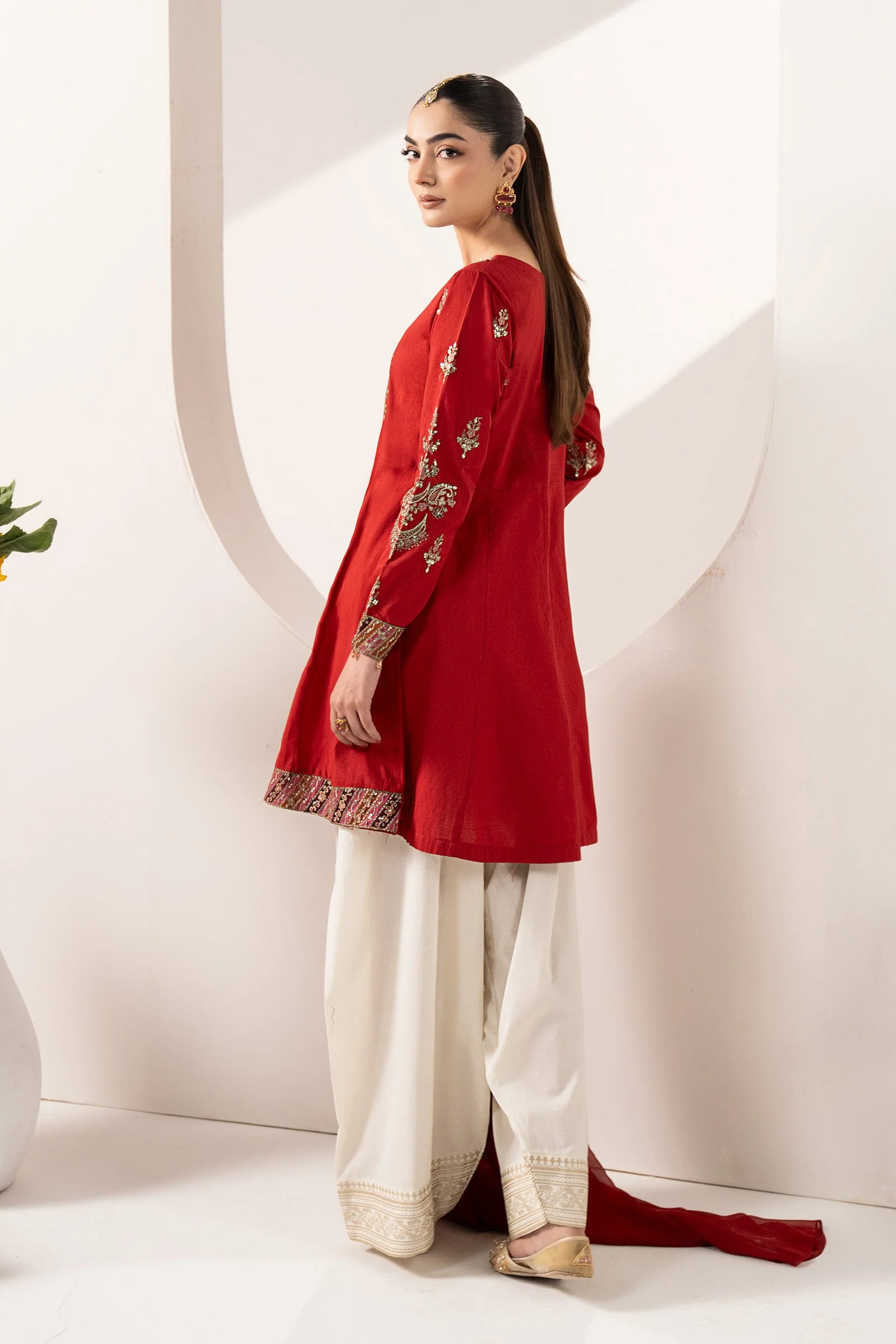 3 Piece Embroidered Dobby Lawn Suit - Image 7