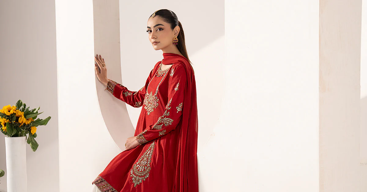 3 Piece Embroidered Dobby Lawn Suit - Image 8