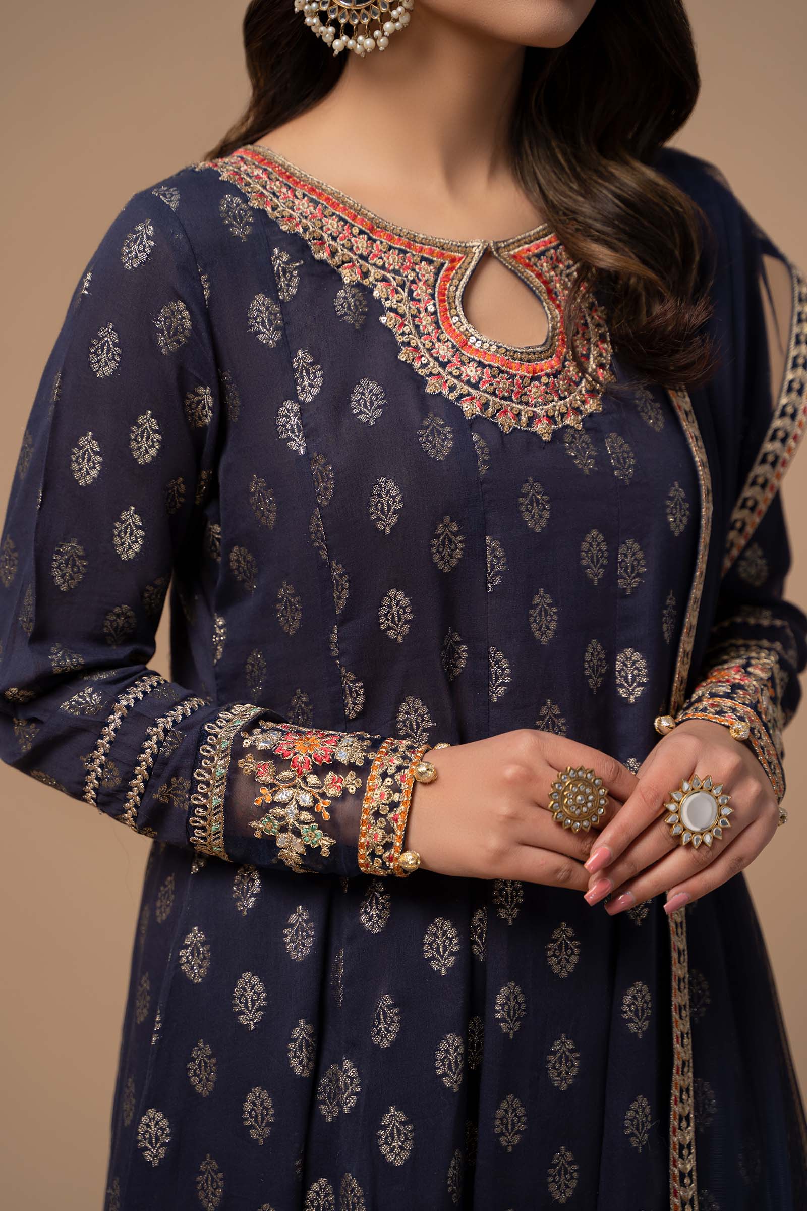 3 Piece Embroidered Suit - Image 3