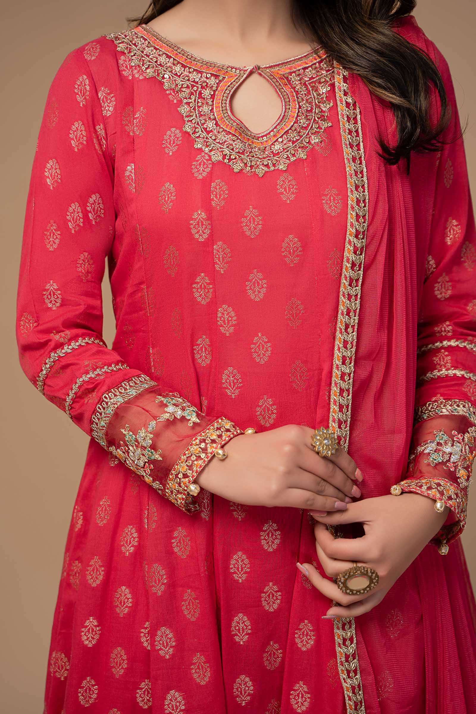 3 Piece Embroidered Suit - Image 3