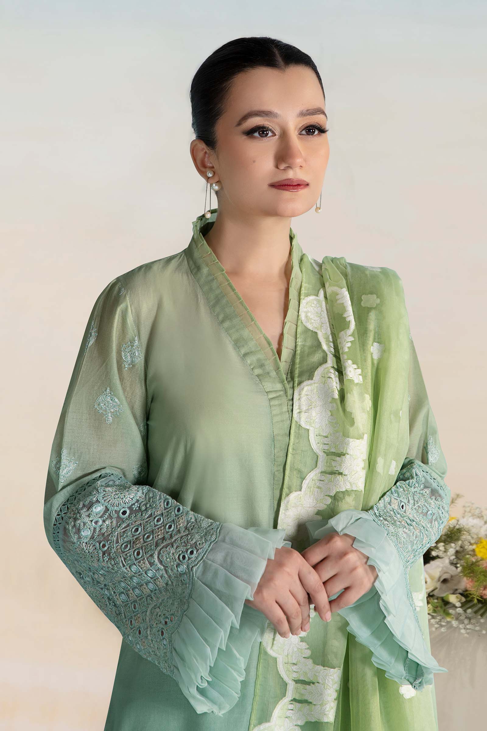 3 Piece Dyed Lawn Suit - Image 2