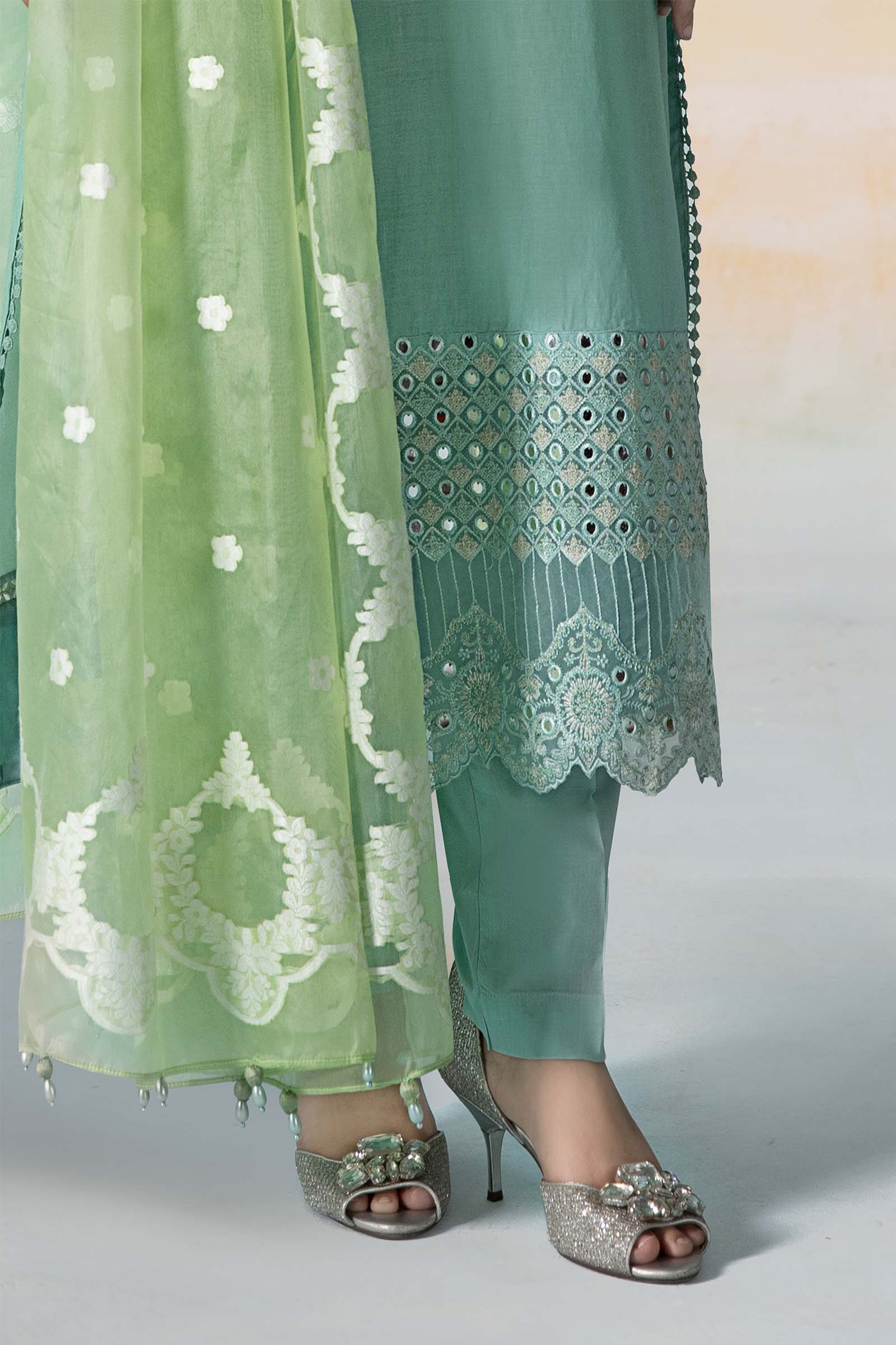 3 Piece Dyed Lawn Suit - Image 4