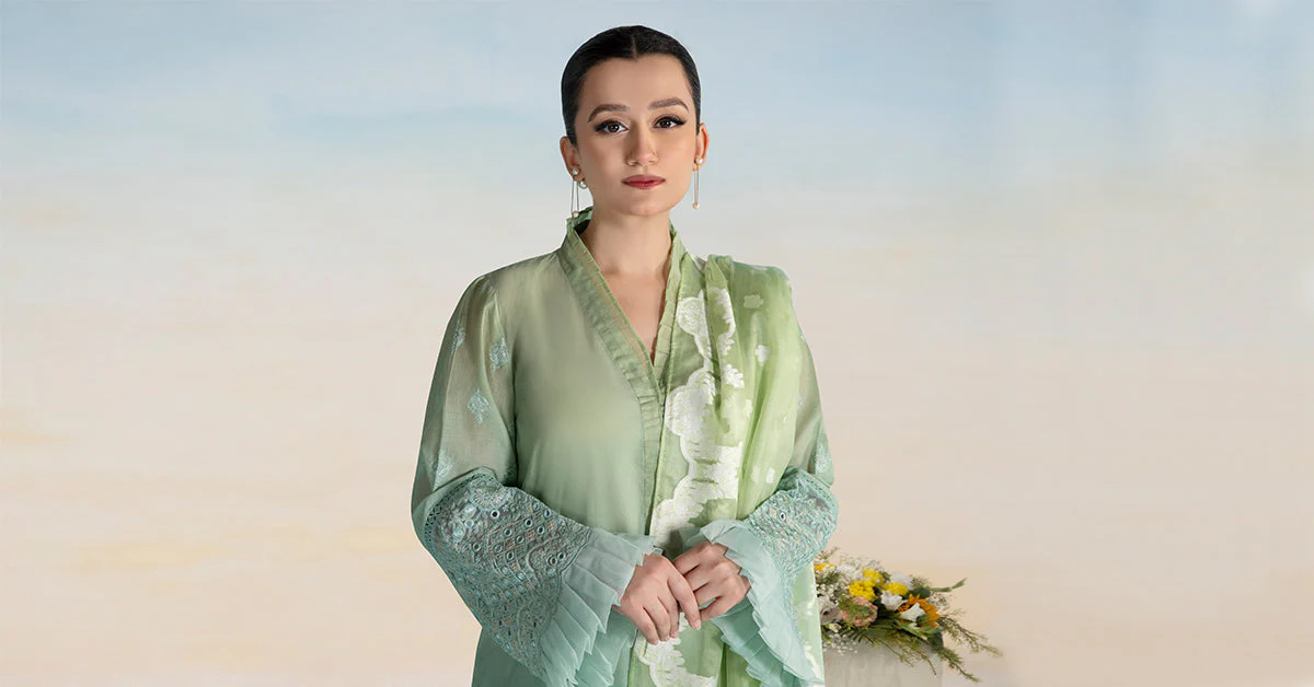 3 Piece Dyed Lawn Suit - Image 7