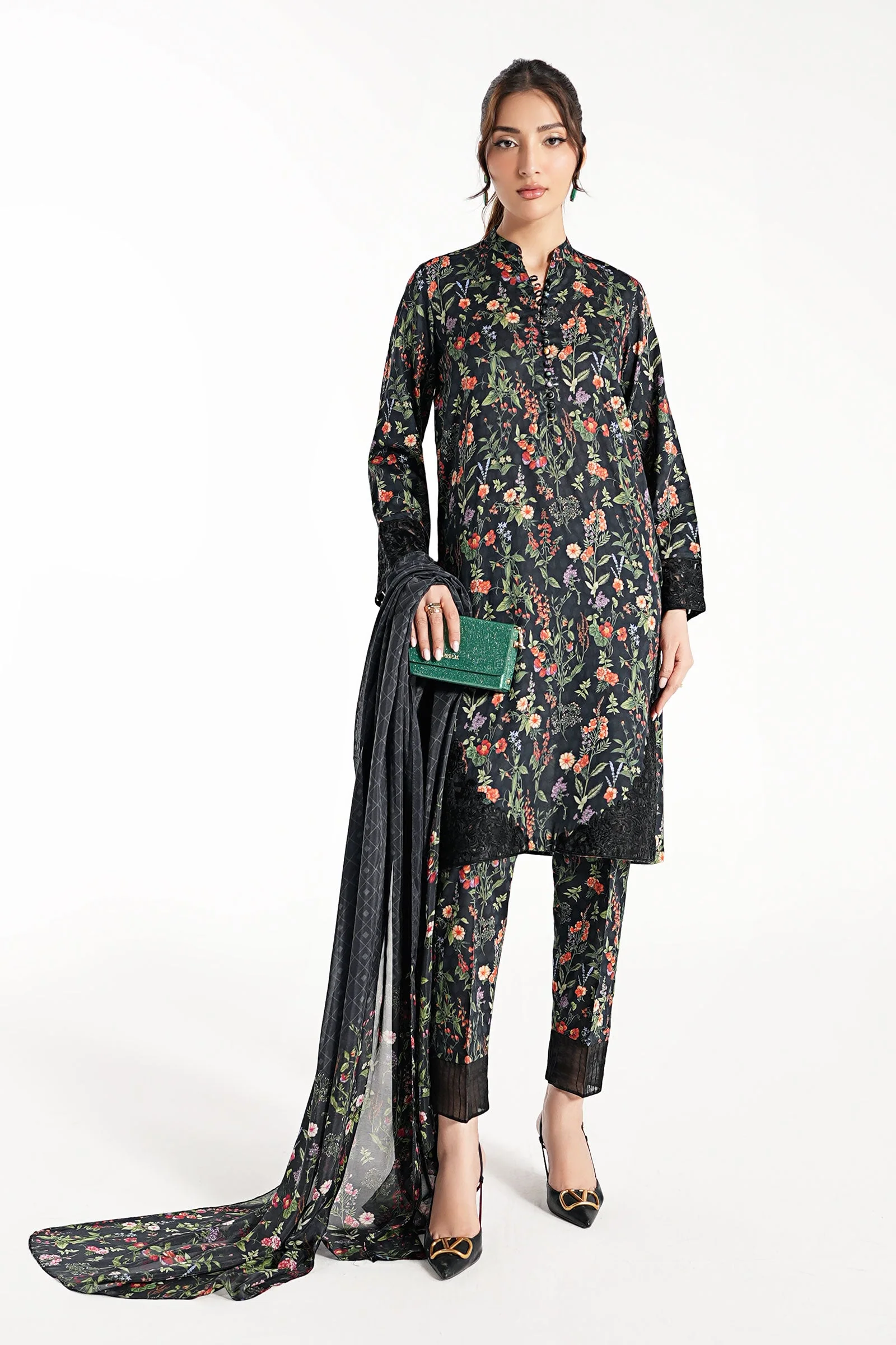 3 Piece Embroidered Suit