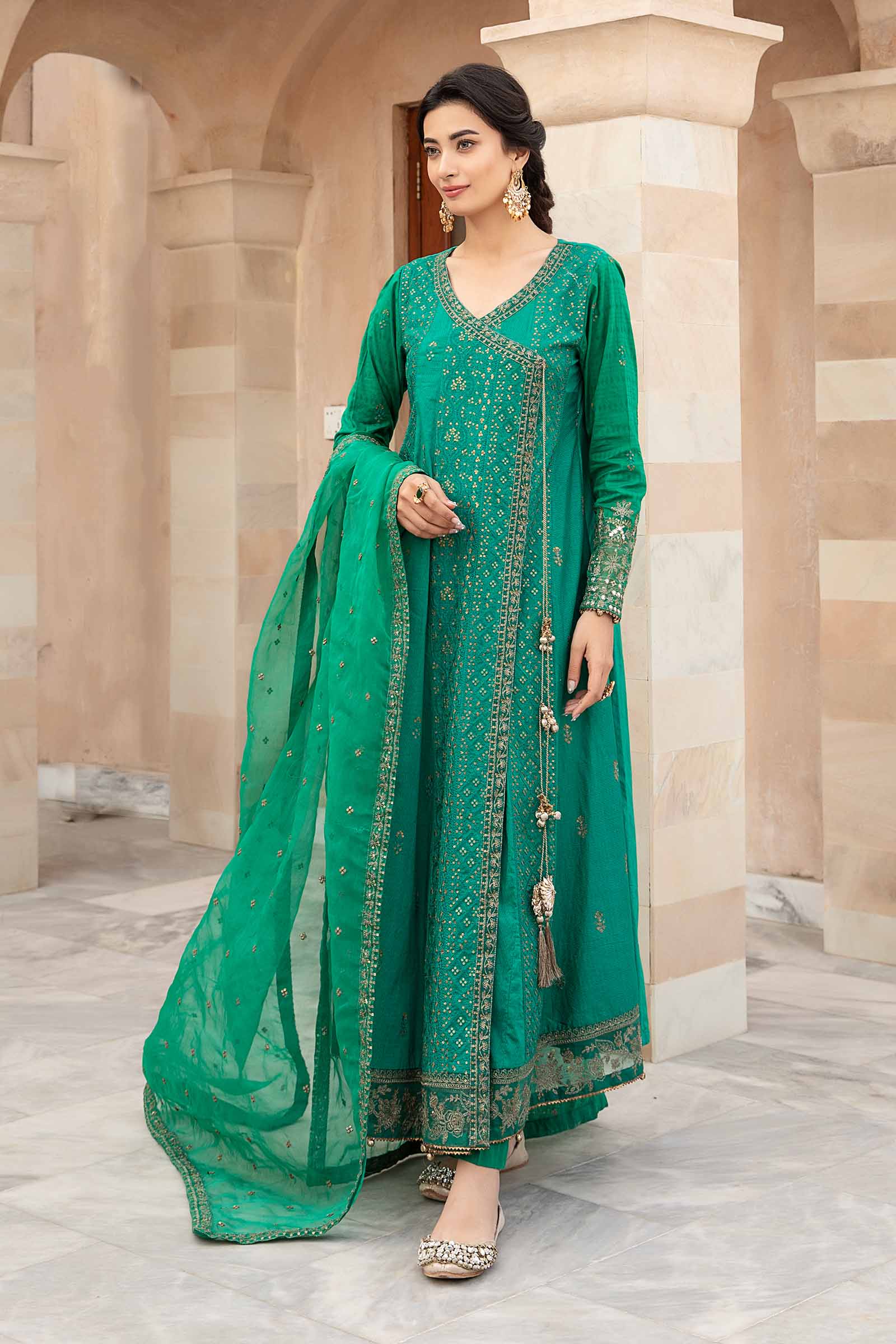 3 Piece Embroidered Dobby Suit - Image 4