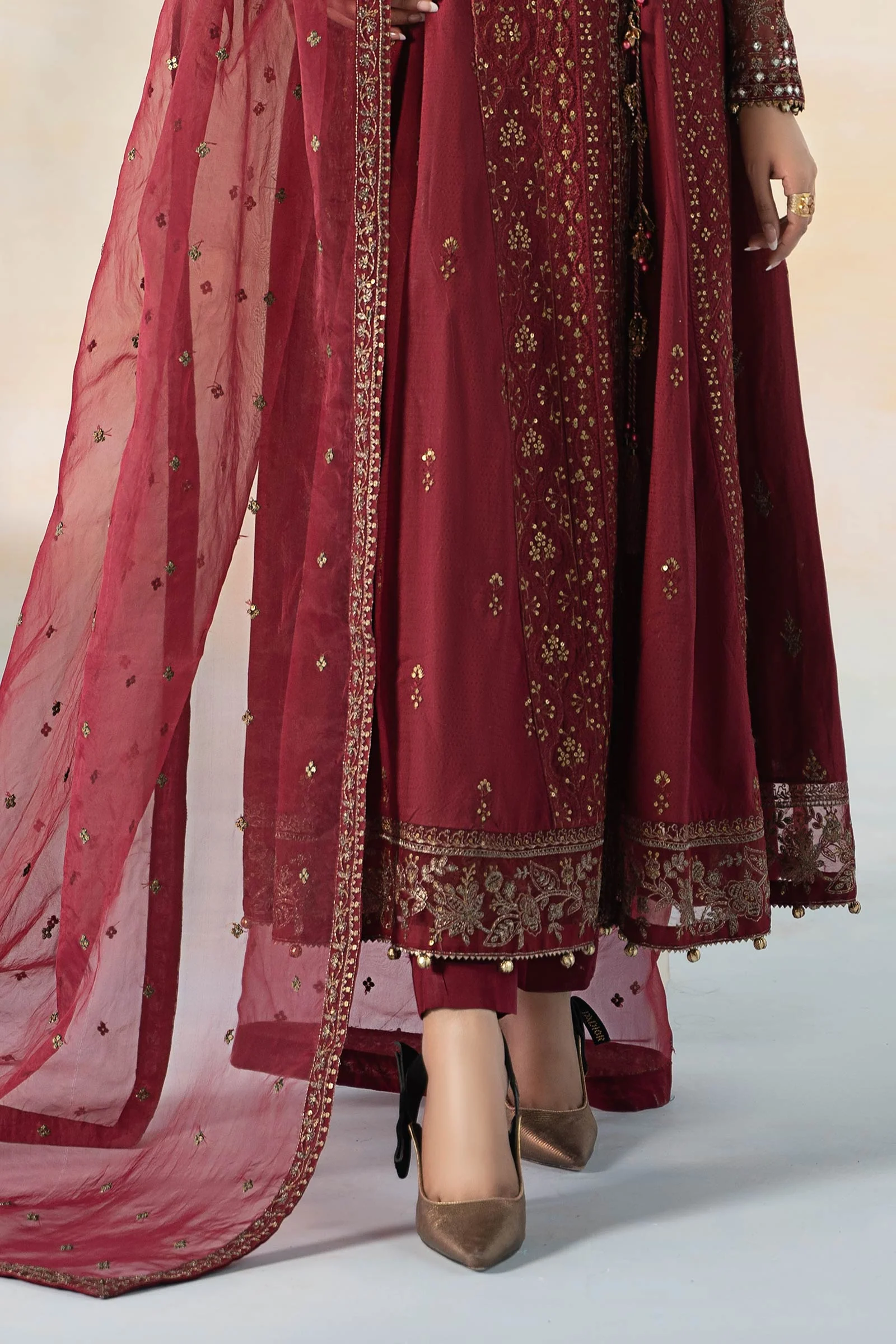 3 Piece Embroidered Dobby Suit - Image 3