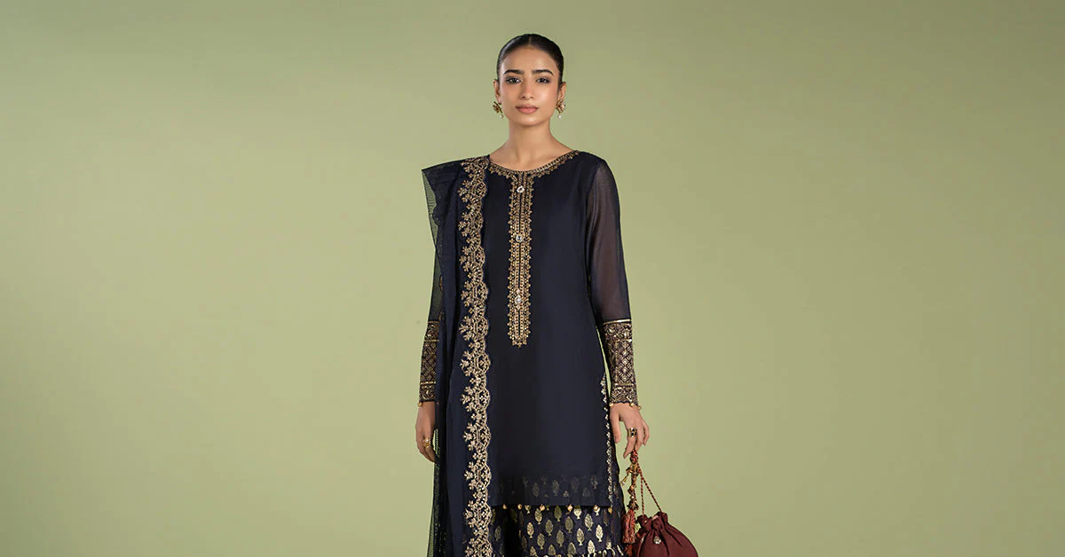 3 Piece Dyed Paper Cotton Suit - Image 10
