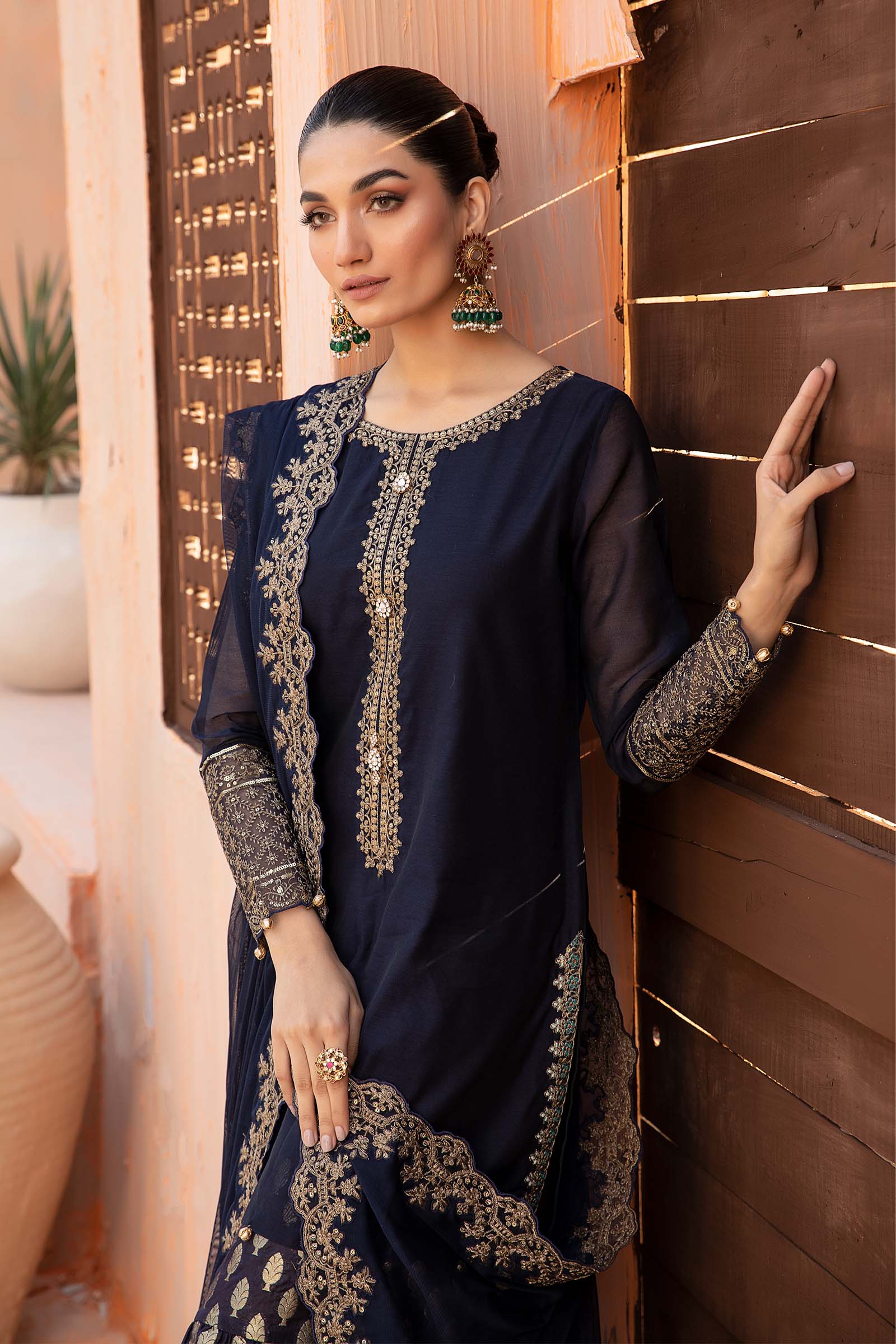 3 Piece Dyed Paper Cotton Suit - Image 2