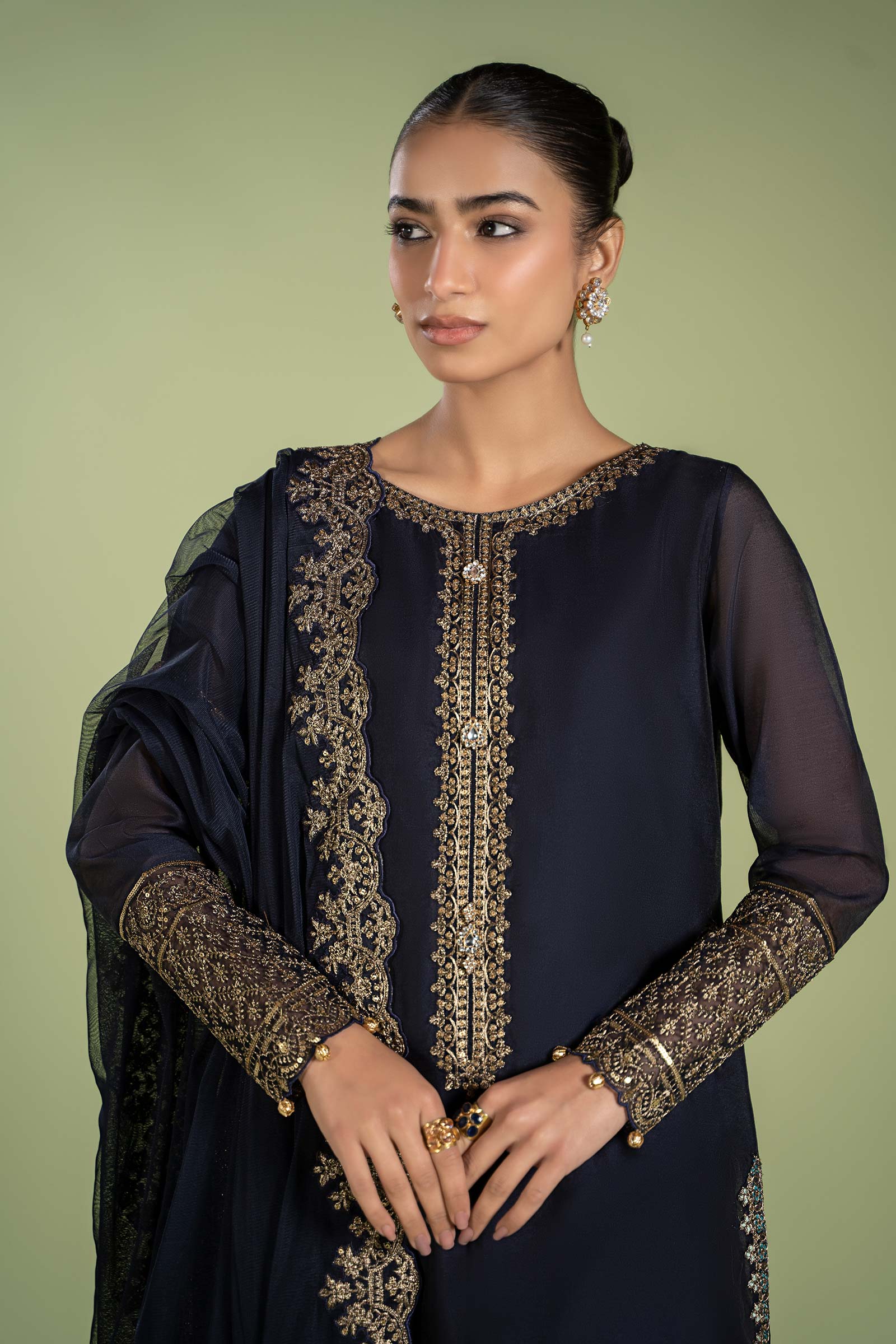 3 Piece Dyed Paper Cotton Suit - Image 5