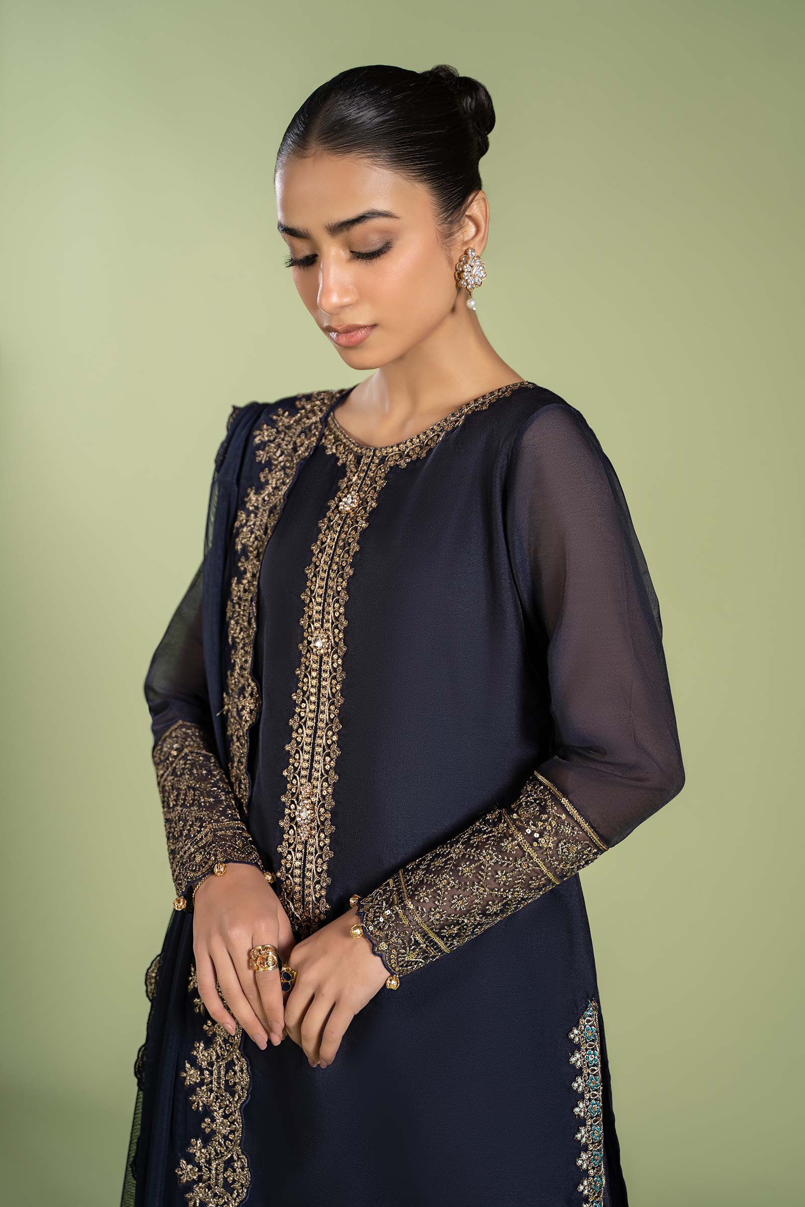 3 Piece Dyed Paper Cotton Suit - Image 6