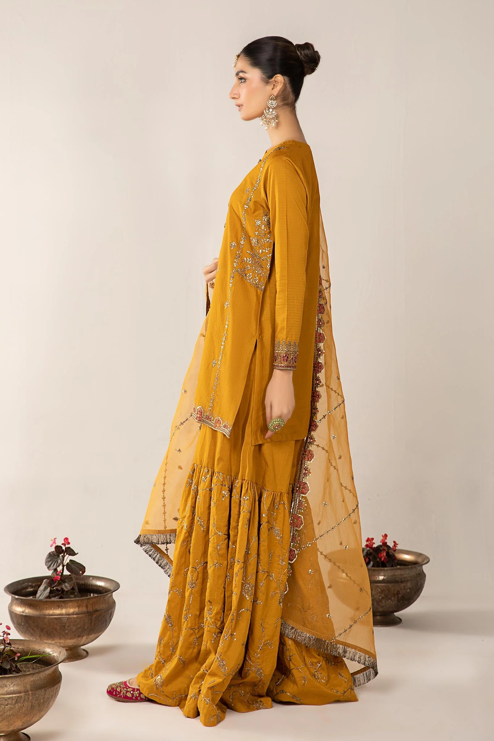 3 Piece Embroidered Dobby Suit - Image 11