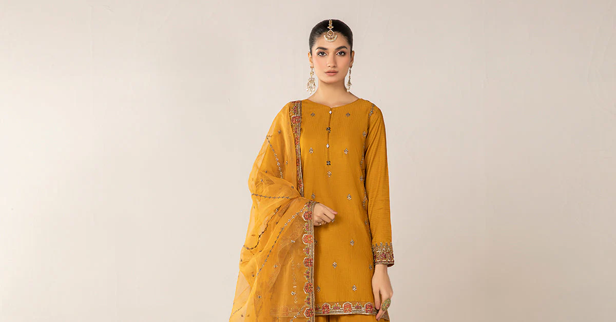 3 Piece Embroidered Dobby Suit - Image 13